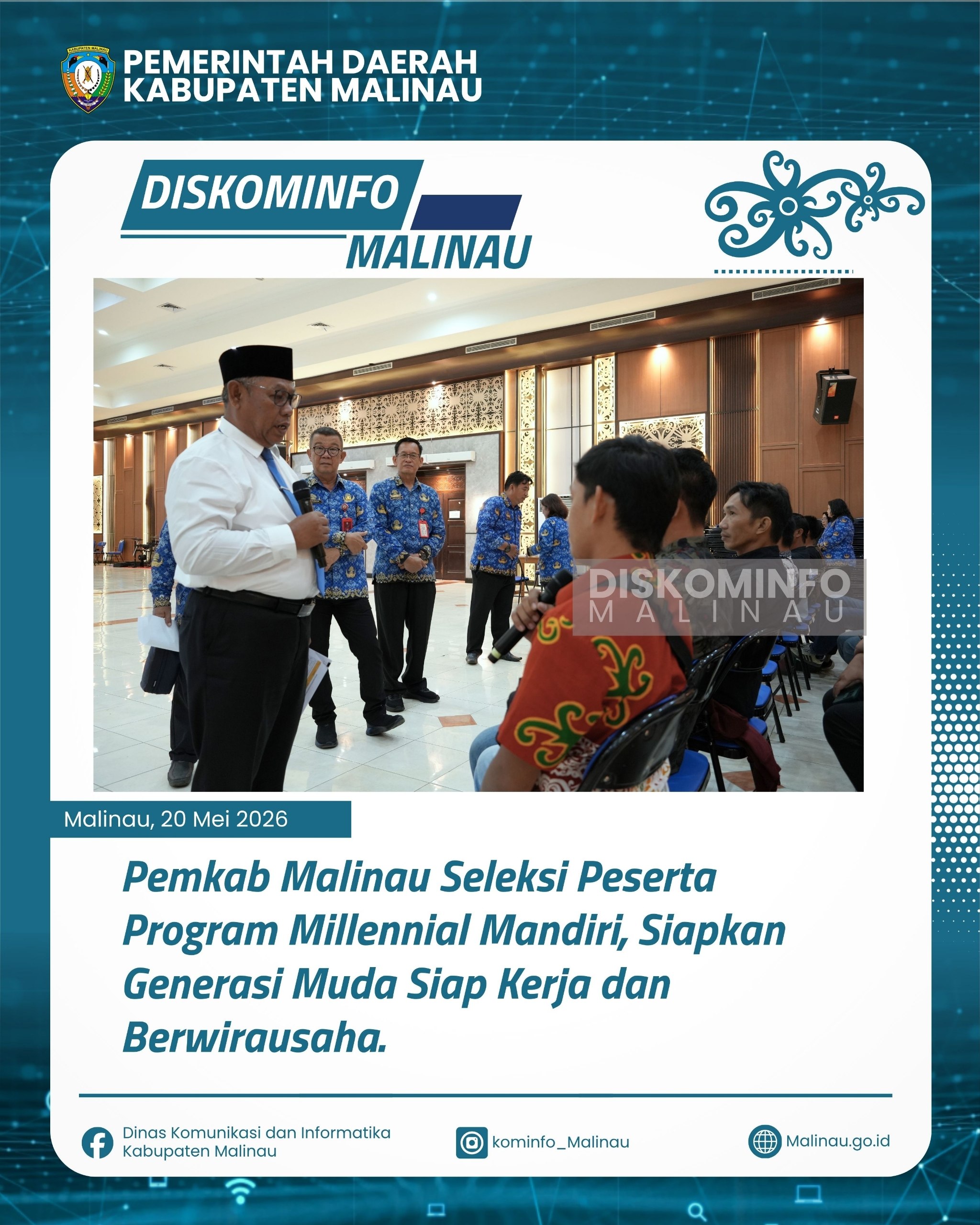 Pemkab Malinau Seleksi Peserta Program Millennial Mandiri, Siapkan Generasi Muda Siap Kerja dan Berwirausaha