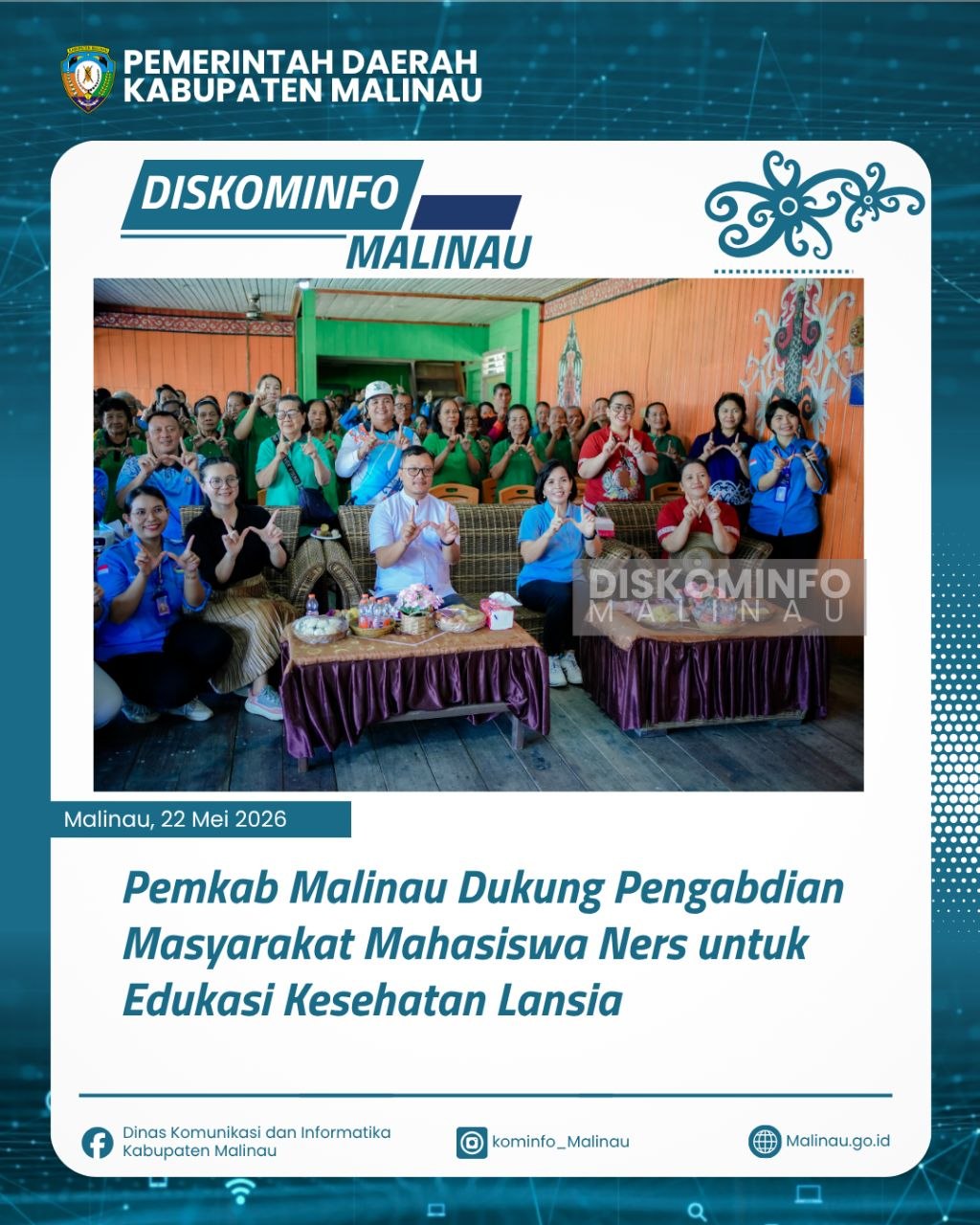Pemkab Malinau Dukung Pengabdian Masyarakat Mahasiswa Ners untuk Edukasi Kesehatan Lansia
