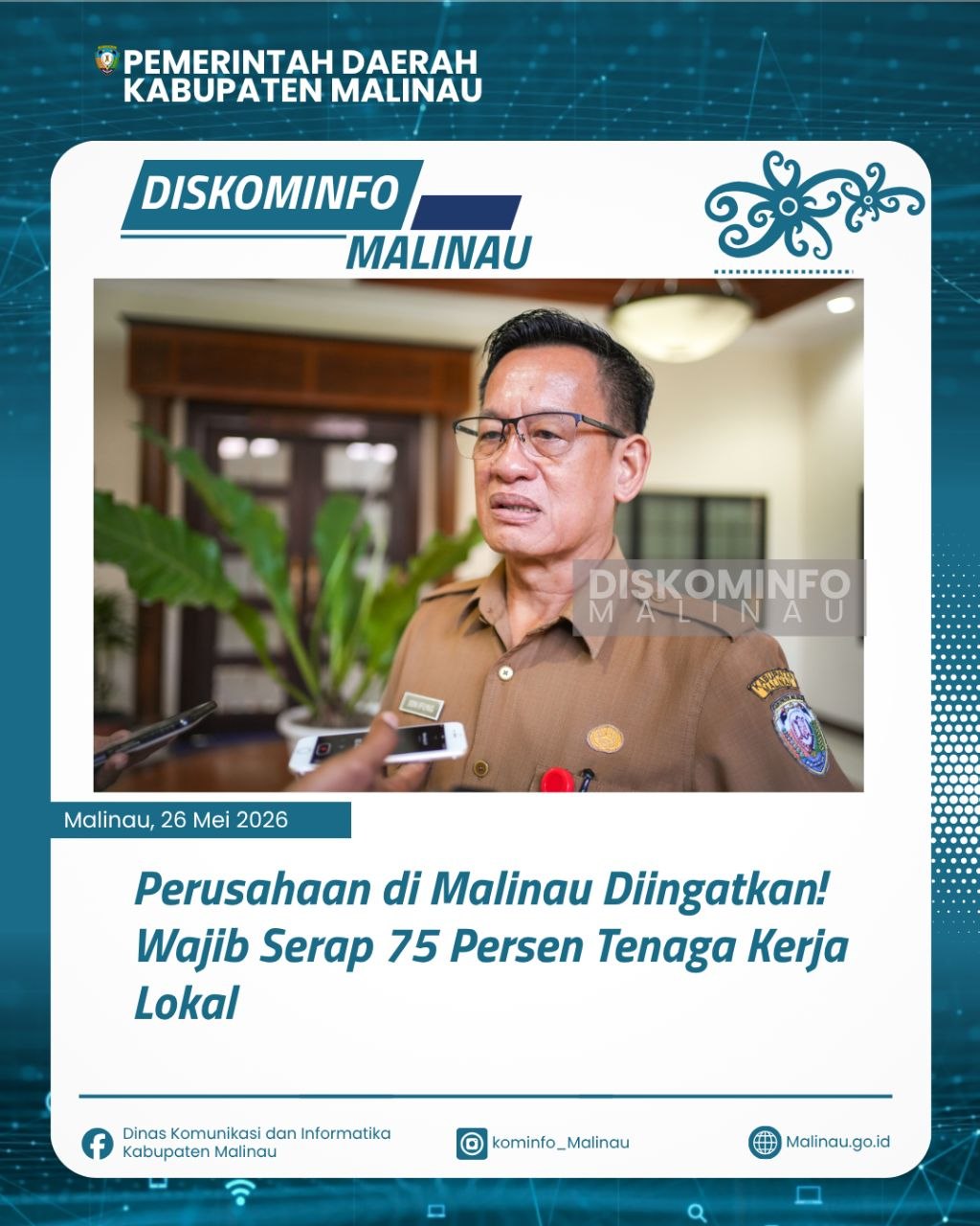 Perusahaan di Malinau Diingatkan! Wajib Serap 75 Persen Tenaga Kerja Lokal