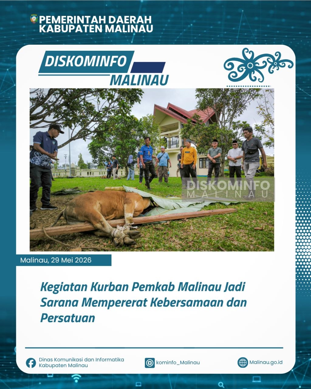 Kegiatan Kurban Pemkab Malinau Jadi Sarana Mempererat Kebersamaan dan Persatuan