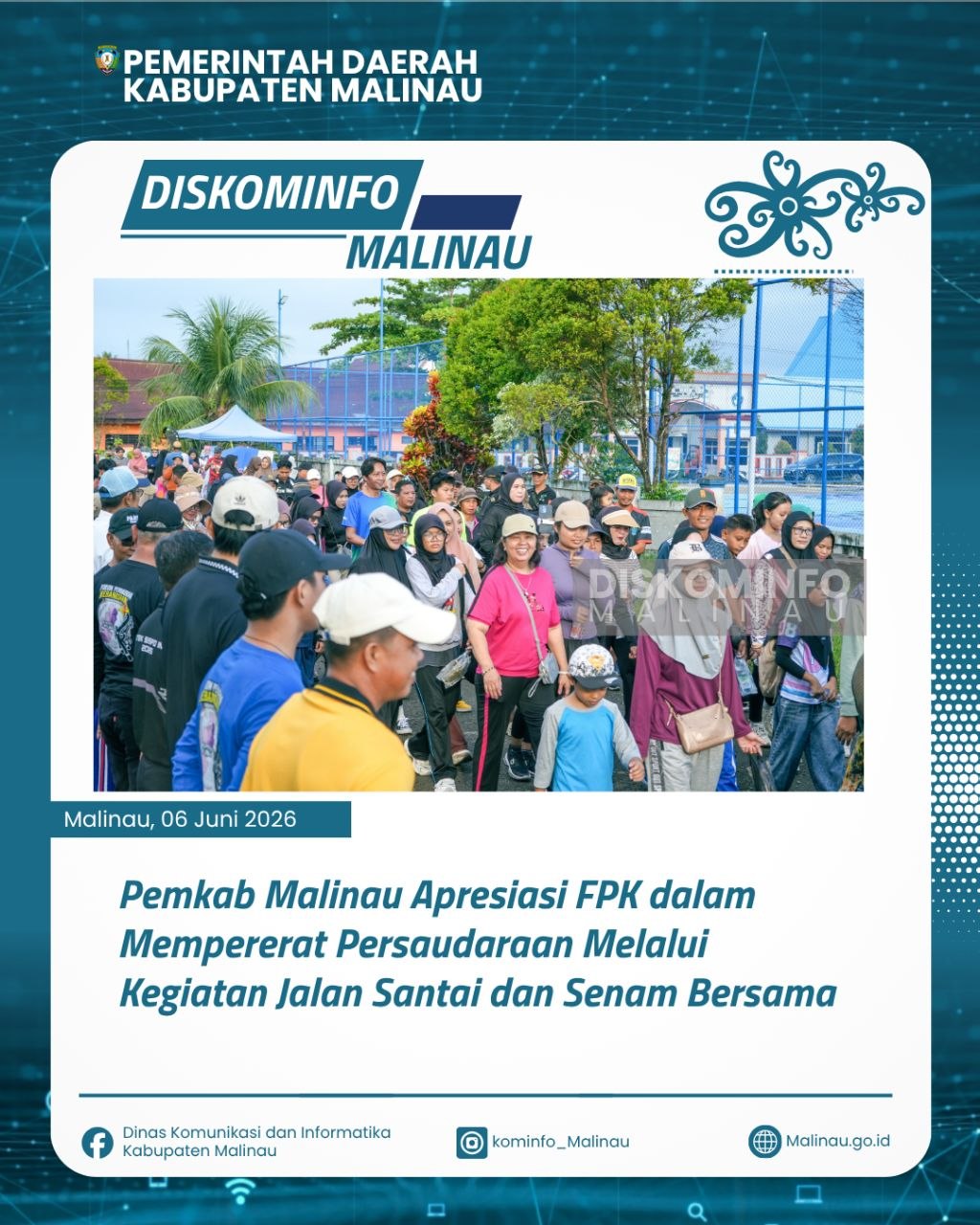 Pemkab Malinau Apresiasi FPK dalam Mempererat Persaudaraan Melalui Kegiatan Jalan Santai dan Senam Bersama