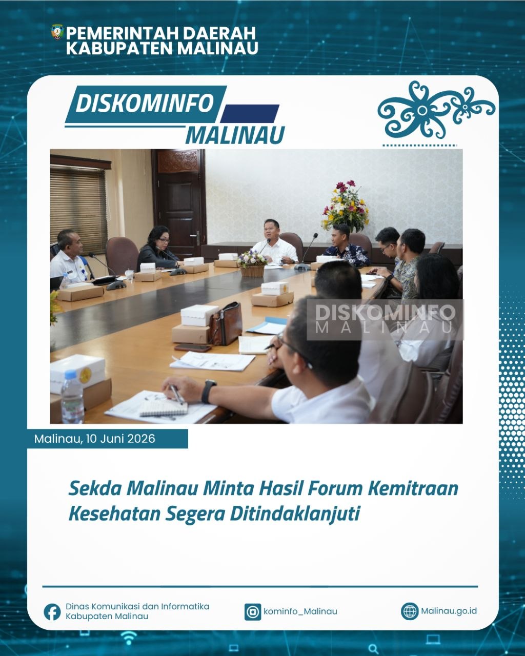 Sekda Malinau Minta Hasil Forum Kemitraan Kesehatan Segera Ditindaklanjuti