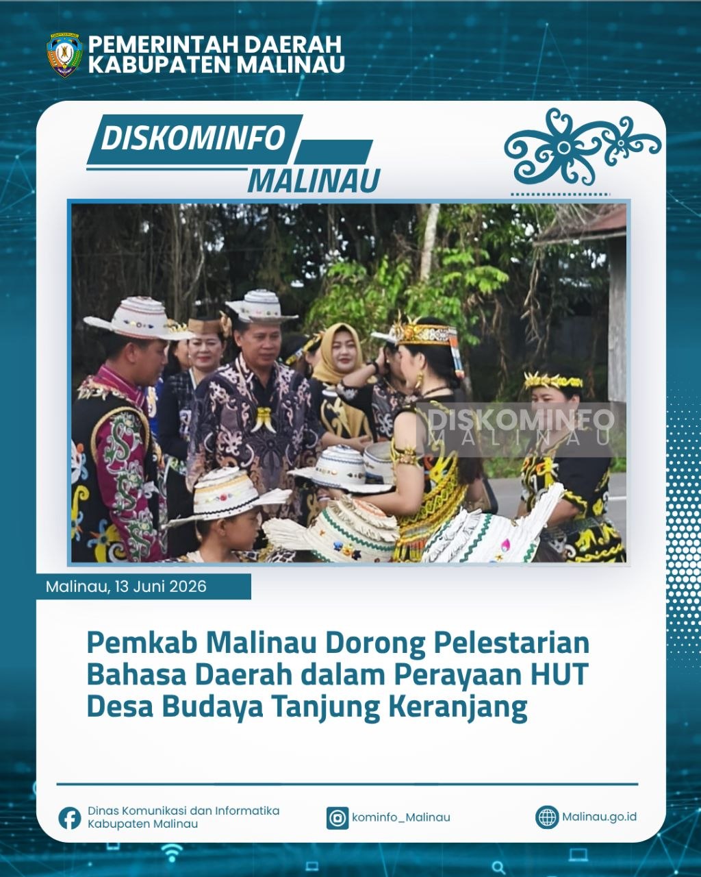 Pemkab Malinau Dorong Pelestarian Bahasa Daerah dalam Perayaan HUT Desa Budaya Tanjung Keranjang