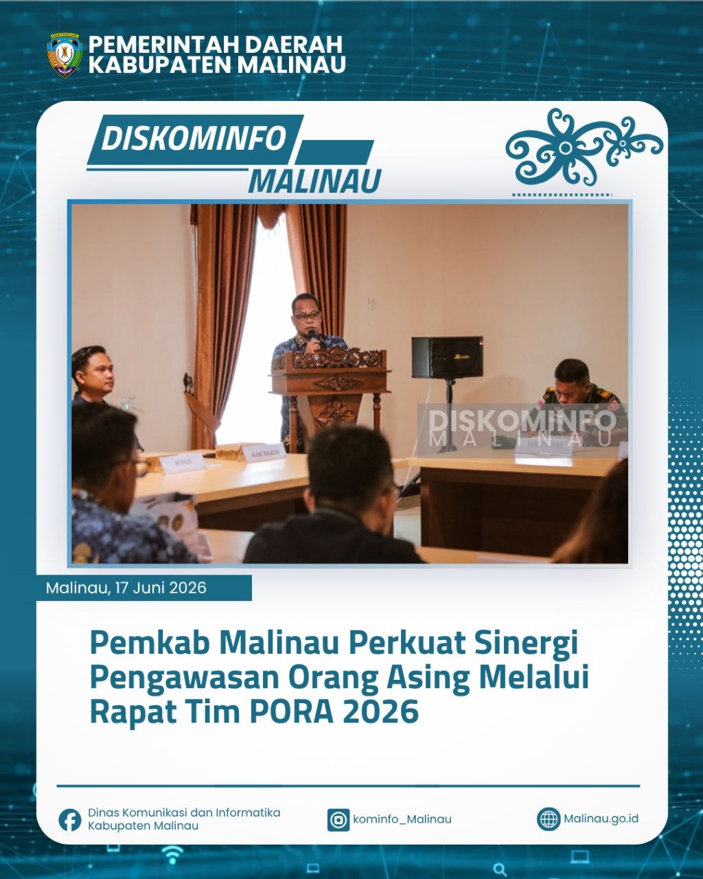 Pemkab Malinau Perkuat Sinergi Pengawasan Orang Asing Melalui Rapat Tim PORA 2026