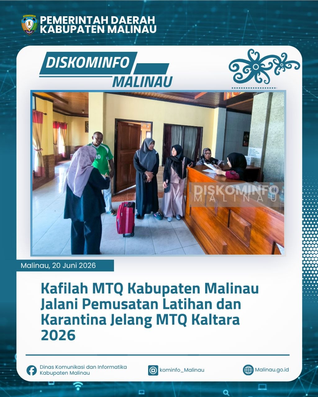 Kafilah MTQ Kabupaten Malinau Jalani Pemusatan Latihan dan Karantina Jelang MTQ Kaltara 2026
