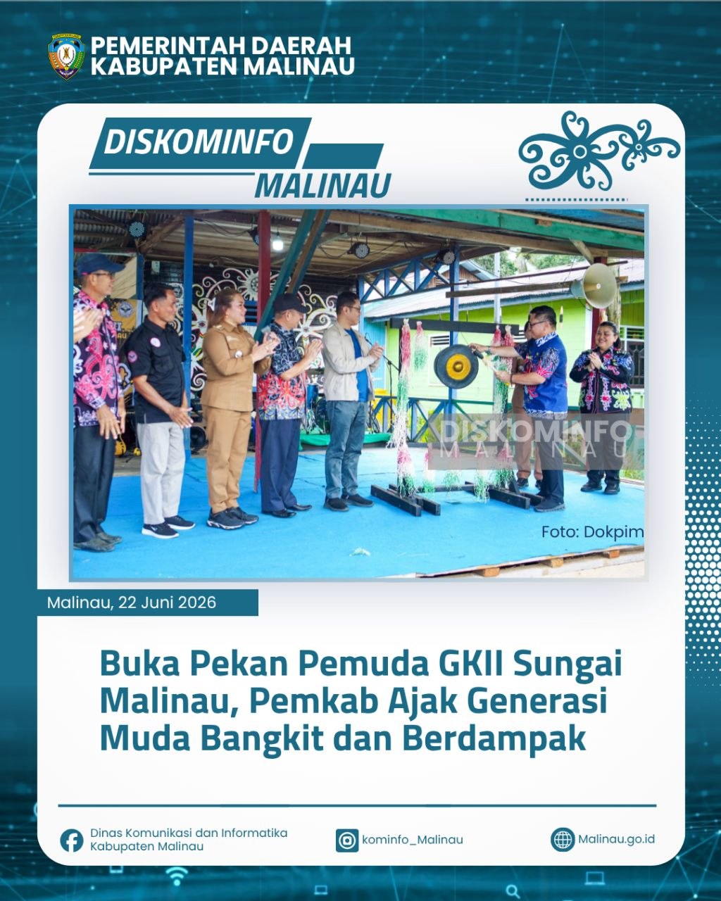 Buka Pekan Pemuda GKII Sungai Malinau, Pemkab Ajak Generasi Muda Bangkit dan Berdampak