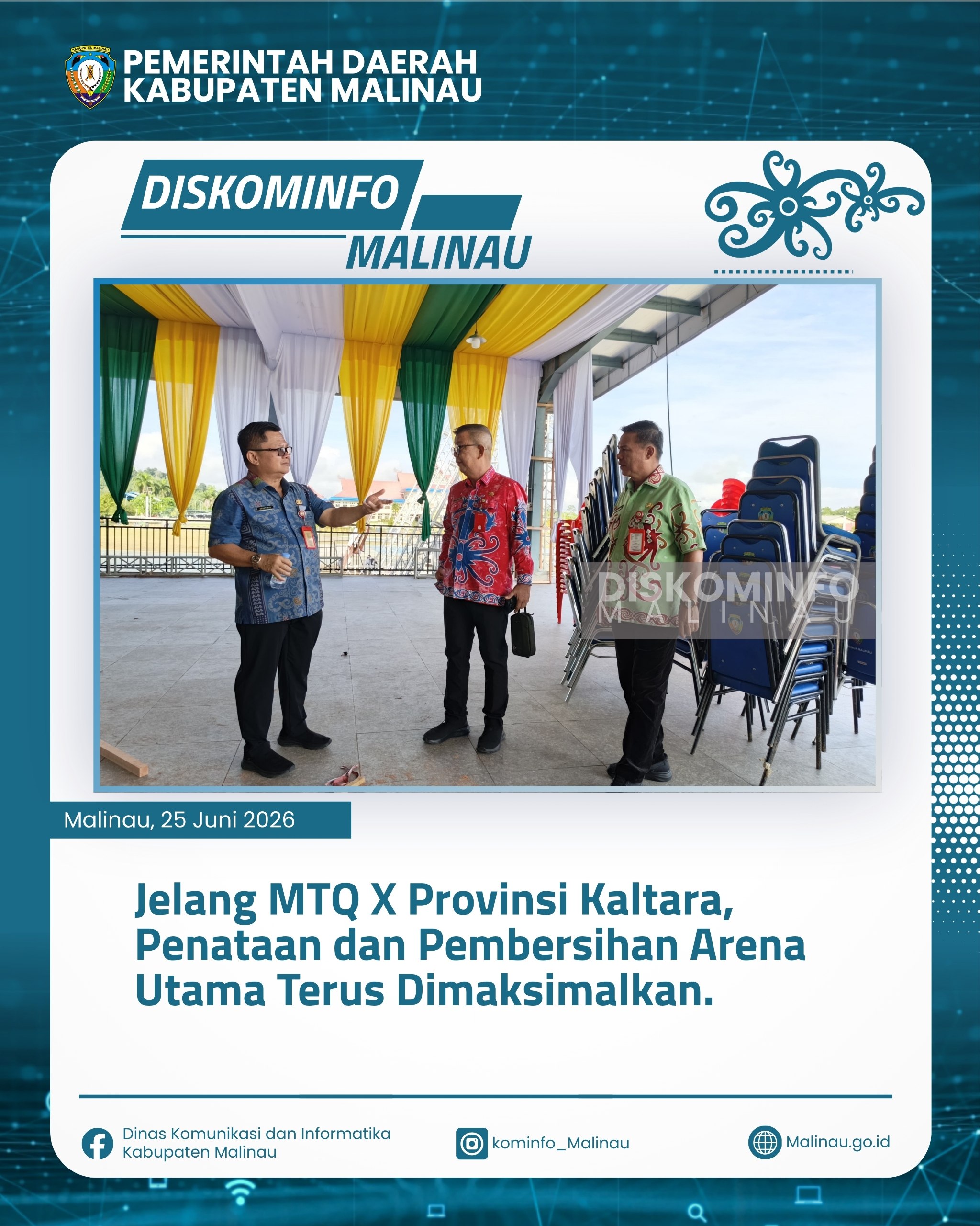 Jelang MTQ X Provinsi Kaltara, Penataan dan Pembersihan Arena Utama Terus Dimaksimalkan