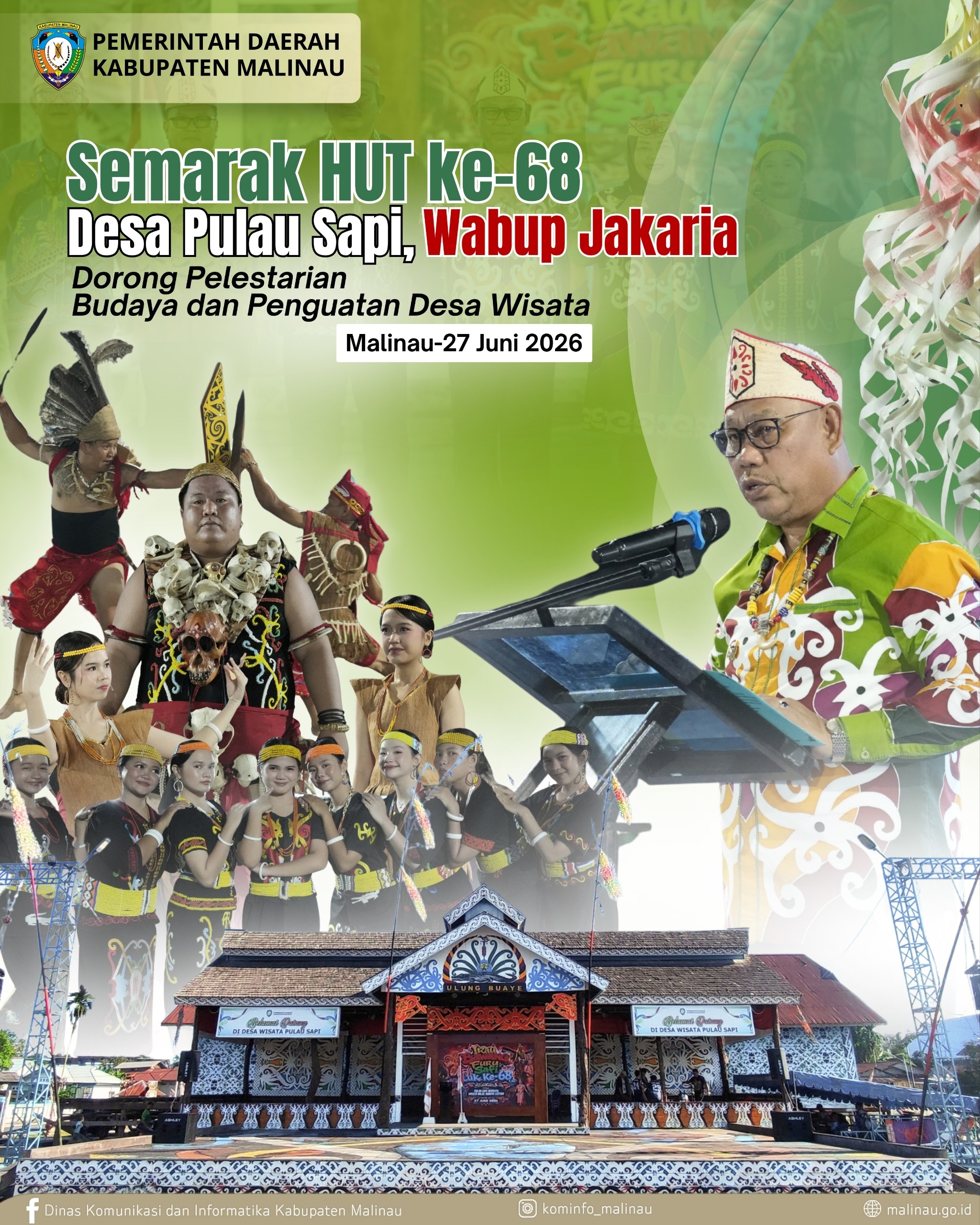 Semarak HUT ke-68 Desa Pulau Sapi, Wabup Jakaria Dorong Pelestarian Budaya dan Penguatan Desa Wisata