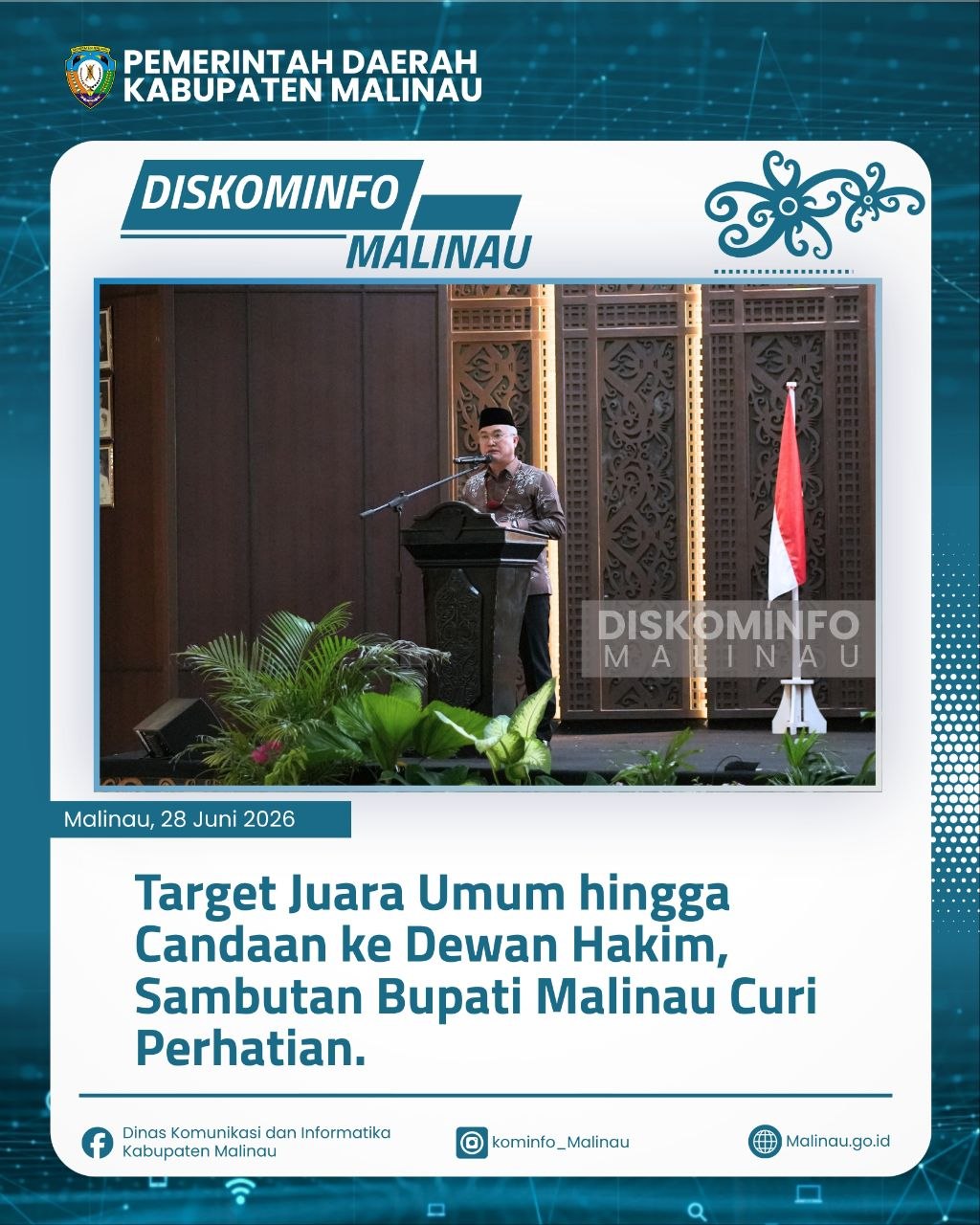 Targetkan Juara Umum hingga Candaan, Sambutan Bupati Malinau Curi Perhatian