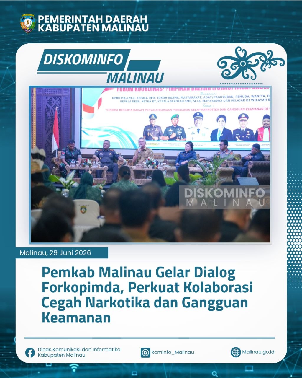Pemkab Malinau Gelar Dialog Forkopimda, Perkuat Kolaborasi Cegah Narkotika dan Gangguan Keamanan