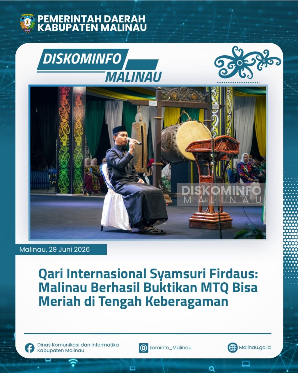 Qari Internasional Syamsuri Firdaus: Malinau Berhasil Buktikan MTQ Bisa Meriah di Tengah Keberagaman