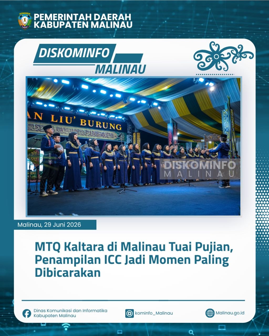 MTQ Kaltara di Malinau Tuai Pujian, Penampilan ICC Jadi Momen Paling Dibicarakan