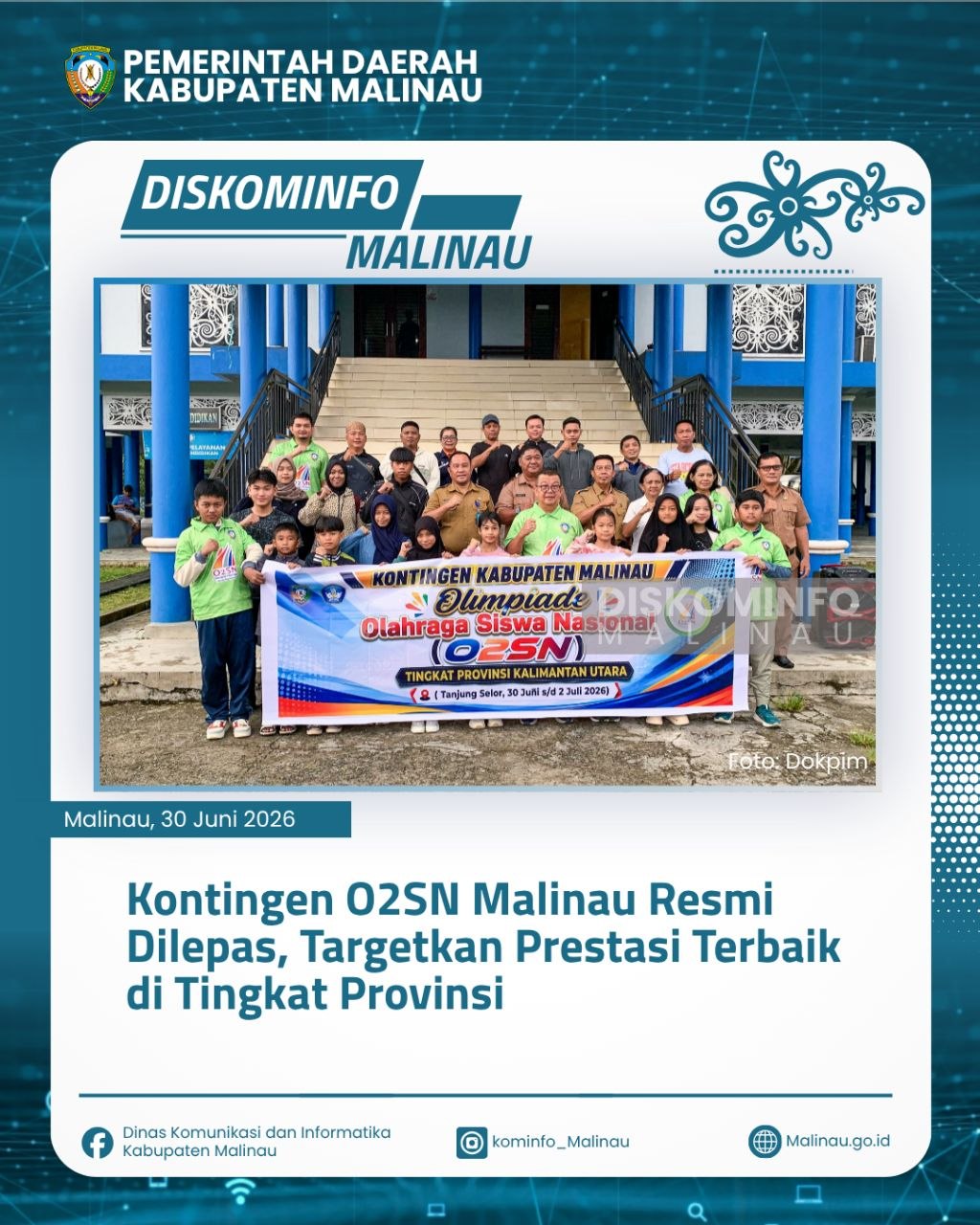 Kontingen O2SN Malinau Resmi Dilepas, Targetkan Prestasi Terbaik di Tingkat Provinsi