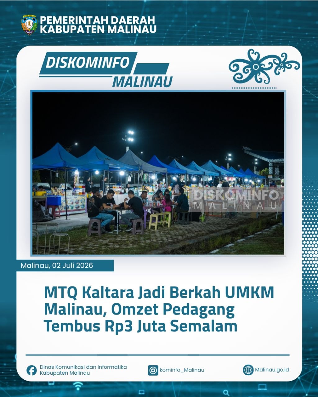 MTQ Kaltara Jadi Berkah UMKM Malinau, Omzet Pedagang Tembus Rp3 Juta Semalam
