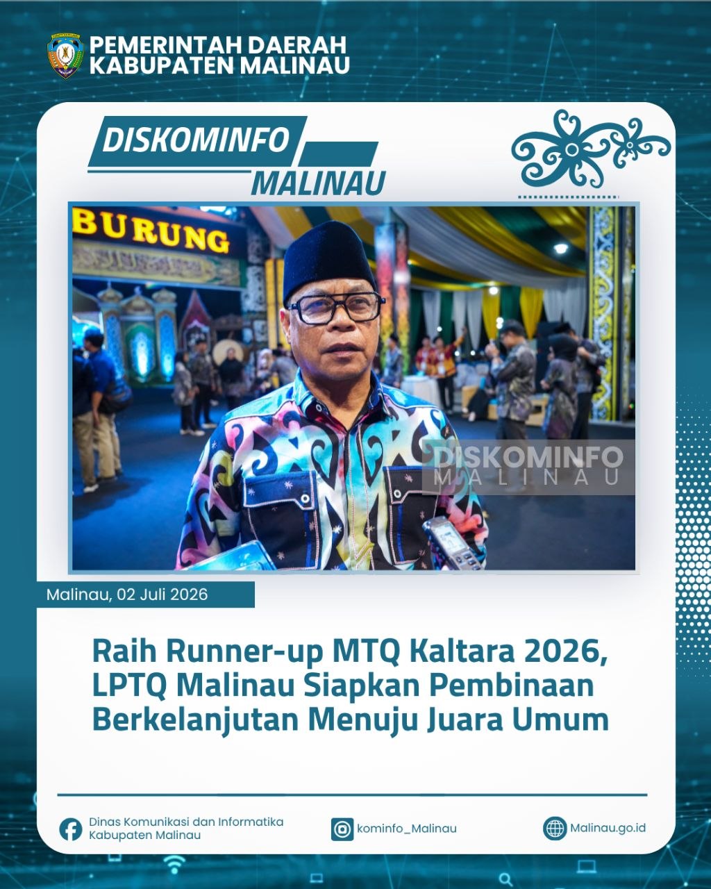 Raih Runner-up MTQ Kaltara 2026, LPTQ Malinau Siapkan Pembinaan Berkelanjutan Menuju Juara Umum
