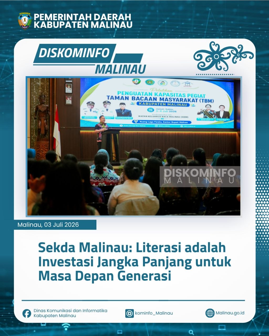 Sekda Malinau: Literasi adalah Investasi Jangka Panjang untuk Masa Depan Generasi