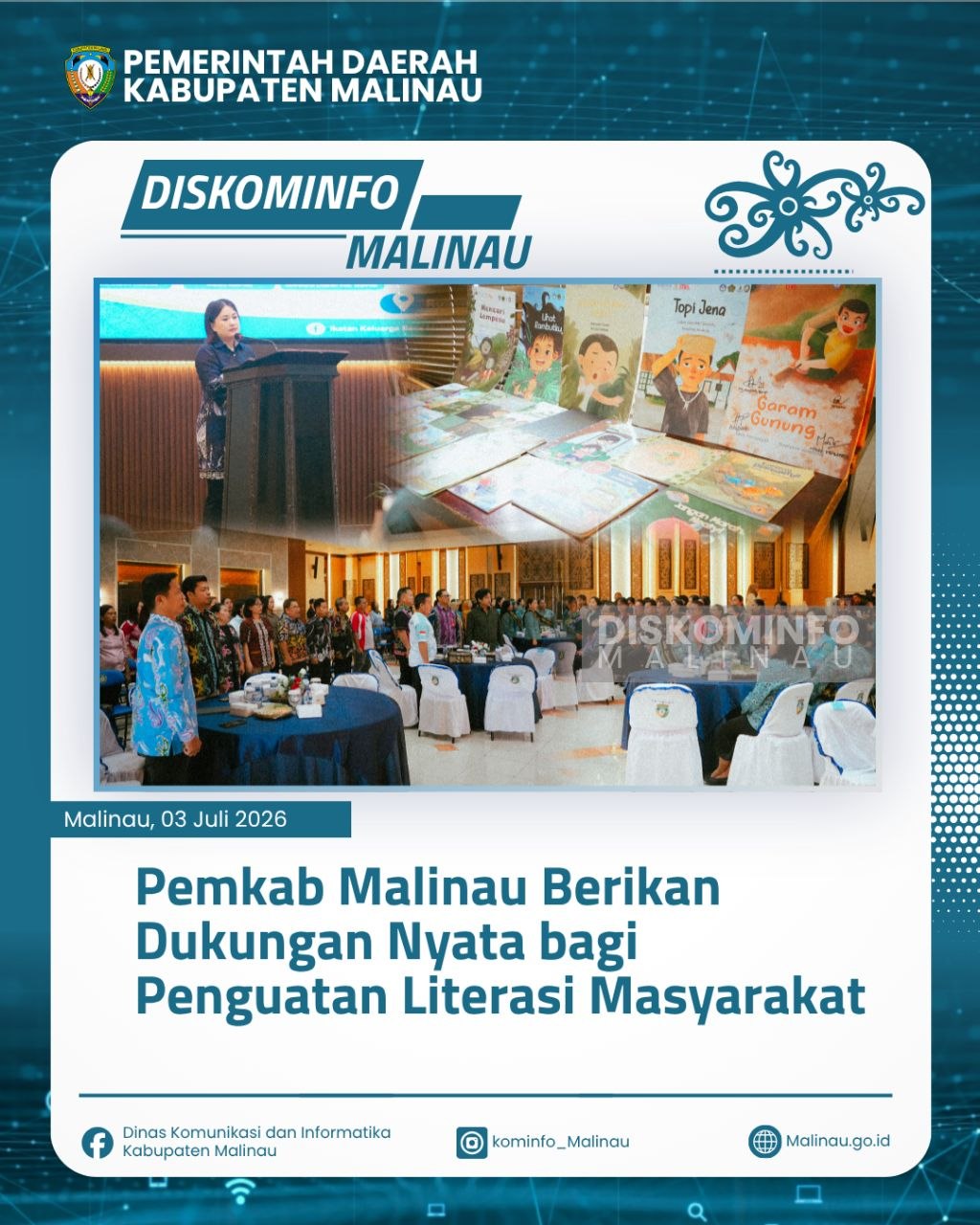 Pemkab Malinau Berikan Dukungan Nyata bagi Penguatan Literasi Masyarakat