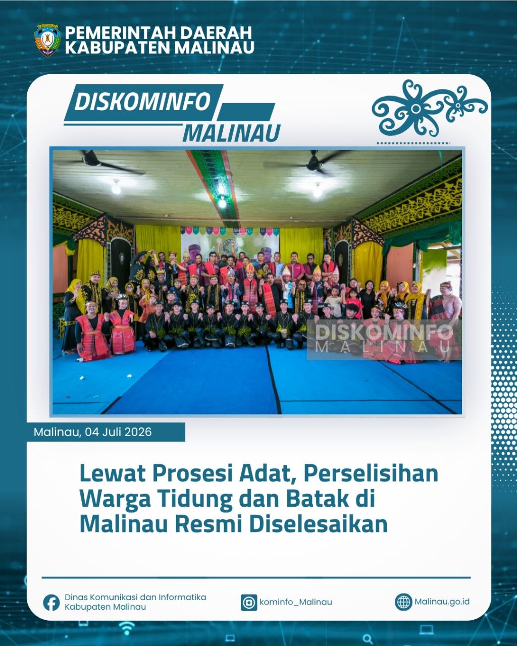Lewat Prosesi Adat, Perselisihan Warga Tidung dan Batak di Malinau Resmi Diselesaikan