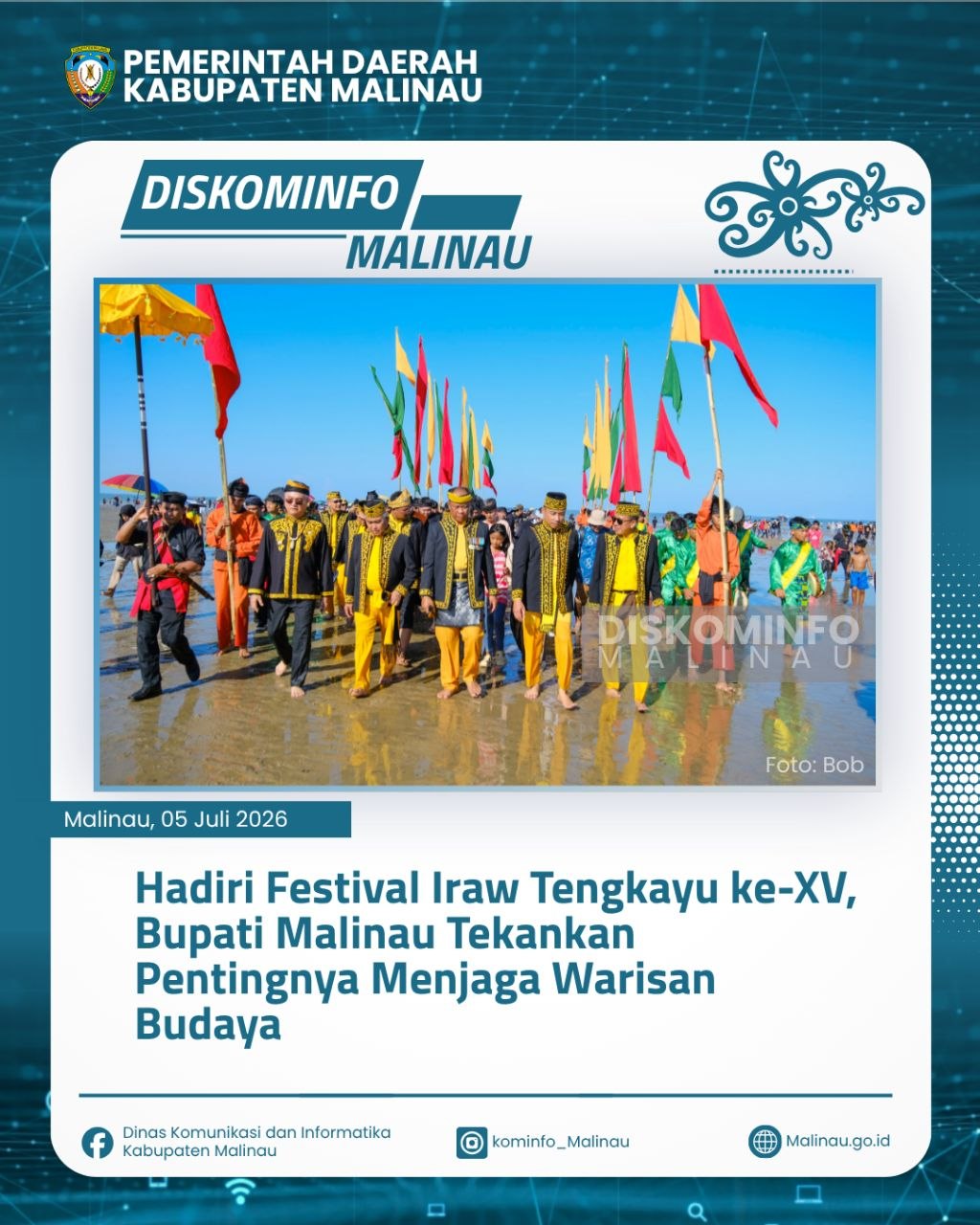 Hadiri Festival Iraw Tengkayu ke-XV, Bupati Malinau Tekankan Pentingnya Menjaga Warisan Budaya