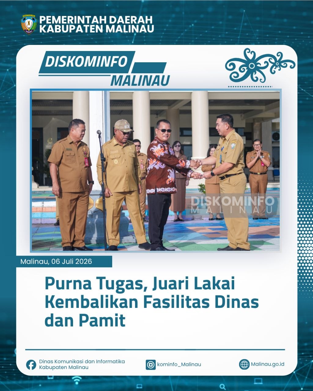Purna Tugas, Juari Lakai Kembalikan Fasilitas Dinas dan Pamit