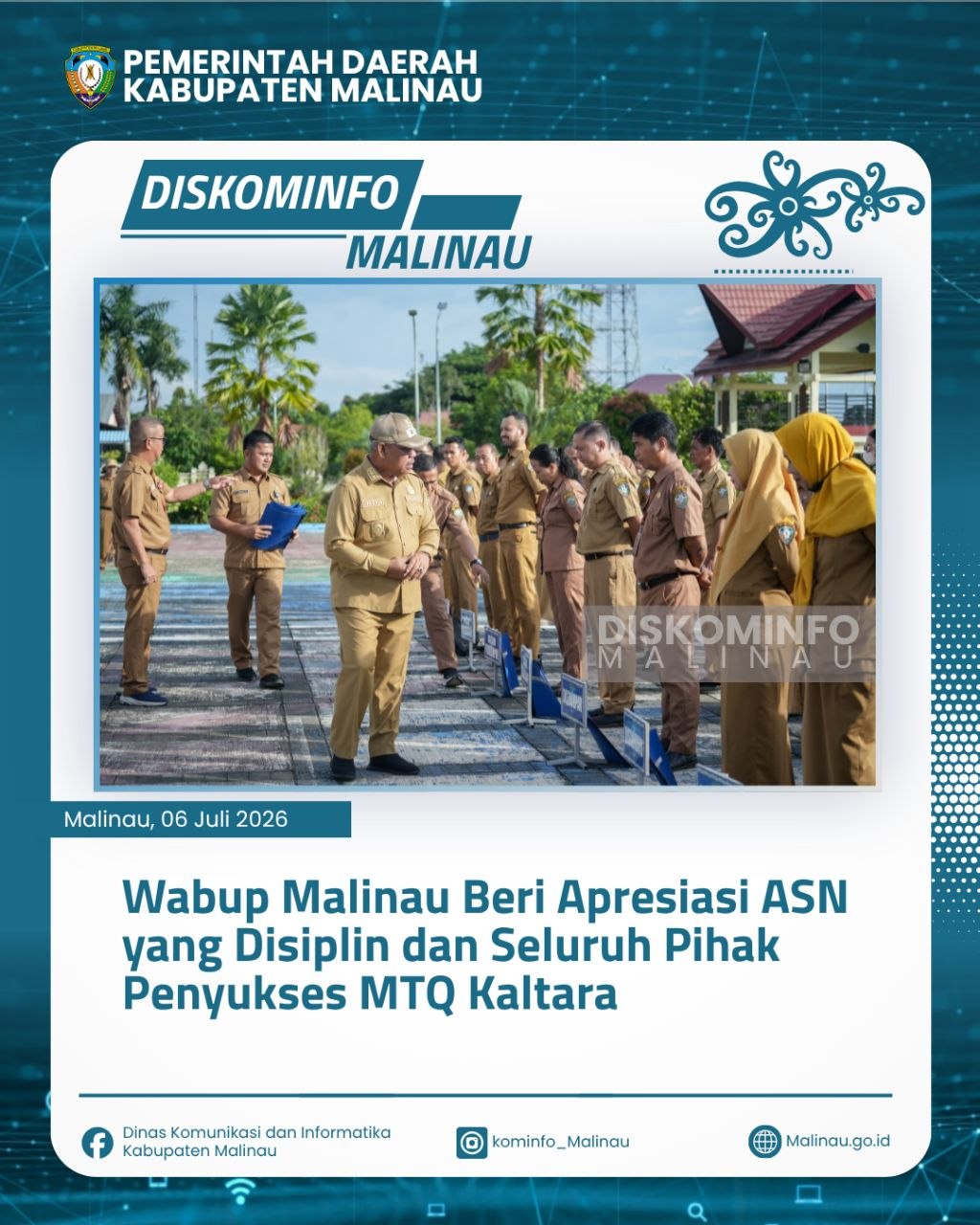 Wabup Malinau Beri Apresiasi ASN yang Disiplin dan Seluruh Pihak Penyukses MTQ Kaltara