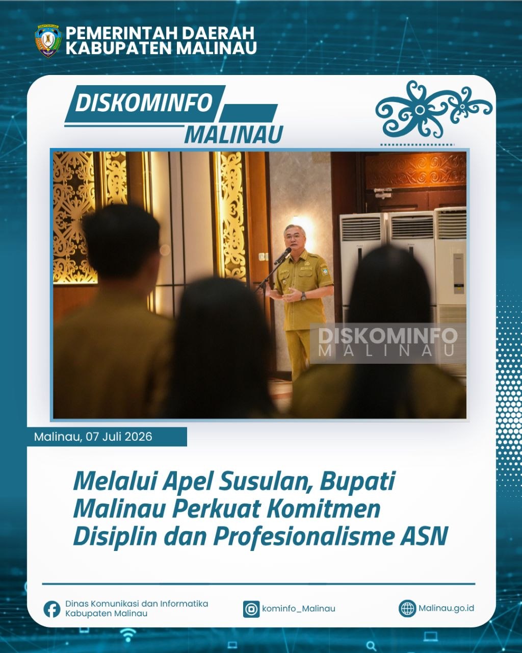 Melalui Apel Susulan, Bupati Malinau Perkuat Komitmen Disiplin dan Profesionalisme ASN