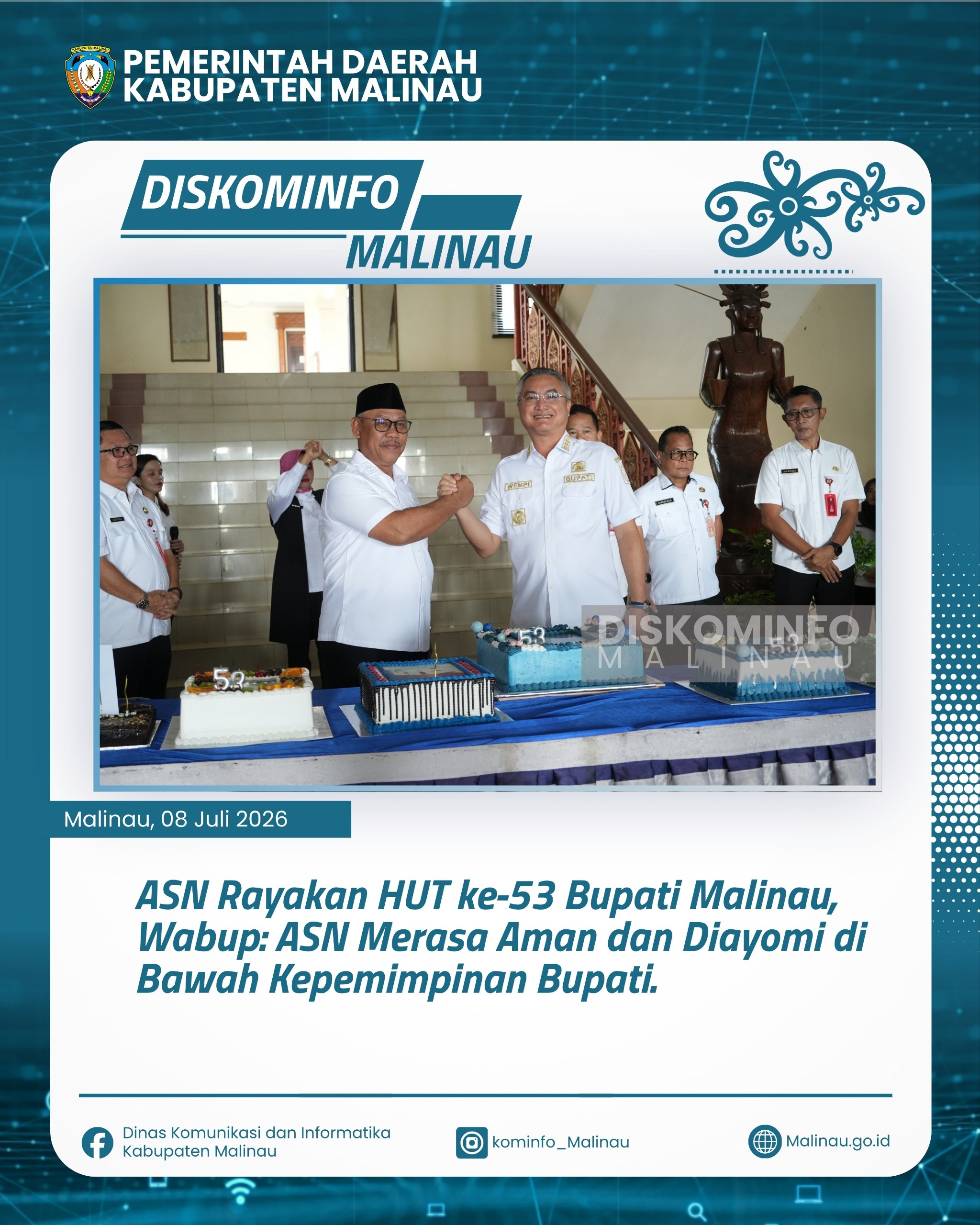 ASN Rayakan HUT ke-53 Bupati Malinau, Wabup: ASN Merasa Aman dan Diayomi di Bawah Kepemimpinan Bupati