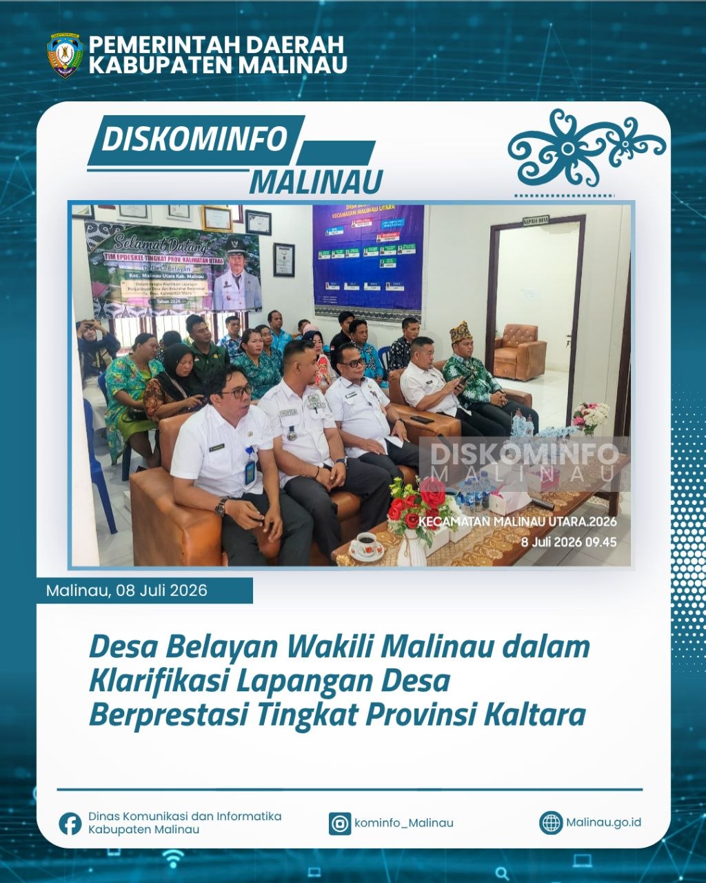 Desa Belayan Wakili Malinau dalam Klarifikasi Lapangan Desa Berprestasi Tingkat Provinsi Kaltara