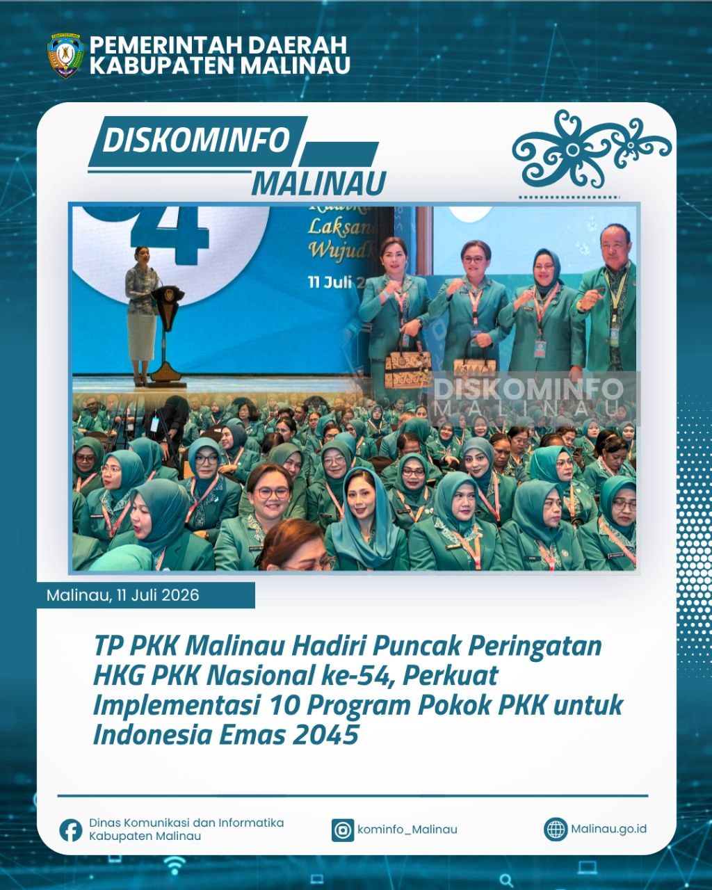 TP PKK Malinau Hadiri Puncak Peringatan HKG PKK Nasional ke-54, Perkuat Implementasi 10 Program Pokok PKK untuk Indonesia Emas 2045