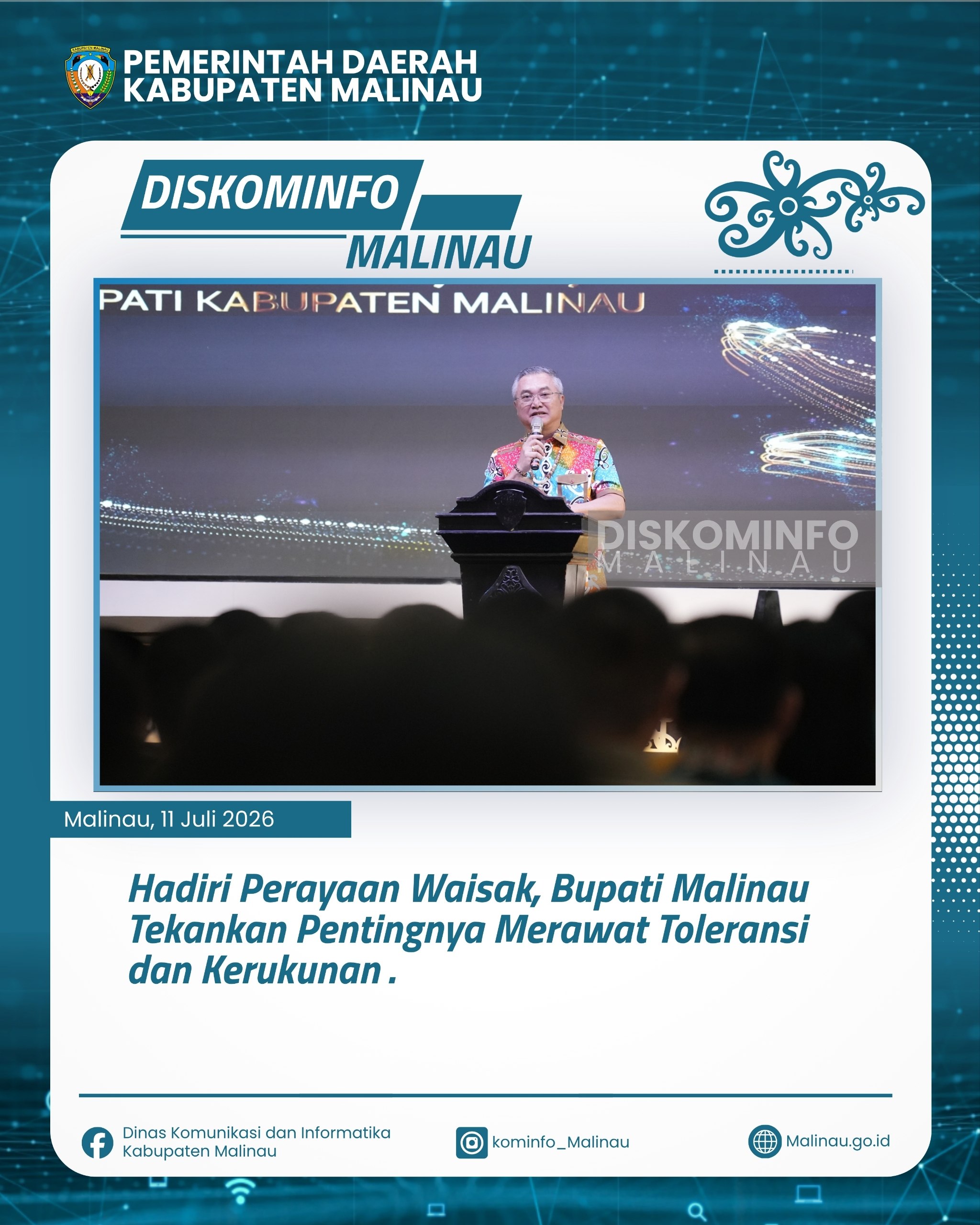 Hadiri Perayaan Waisak, Bupati Malinau Tekankan Pentingnya Merawat Toleransi dan Kerukunan 