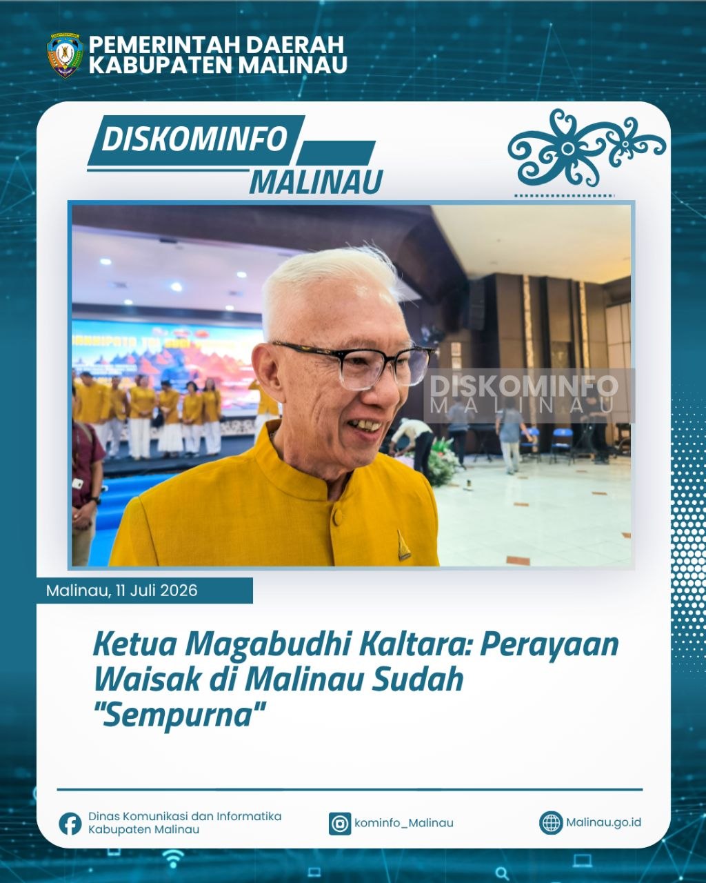 Ketua Magabudhi Kaltara: Perayaan Waisak di Malinau Sudah "Sempurna"