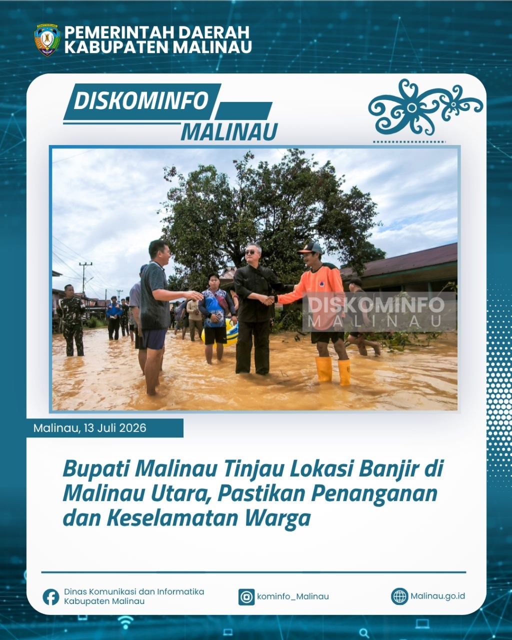 Bupati Malinau Tinjau Lokasi Banjir di Malinau Utara, Pastikan Penanganan dan Keselamatan Warga