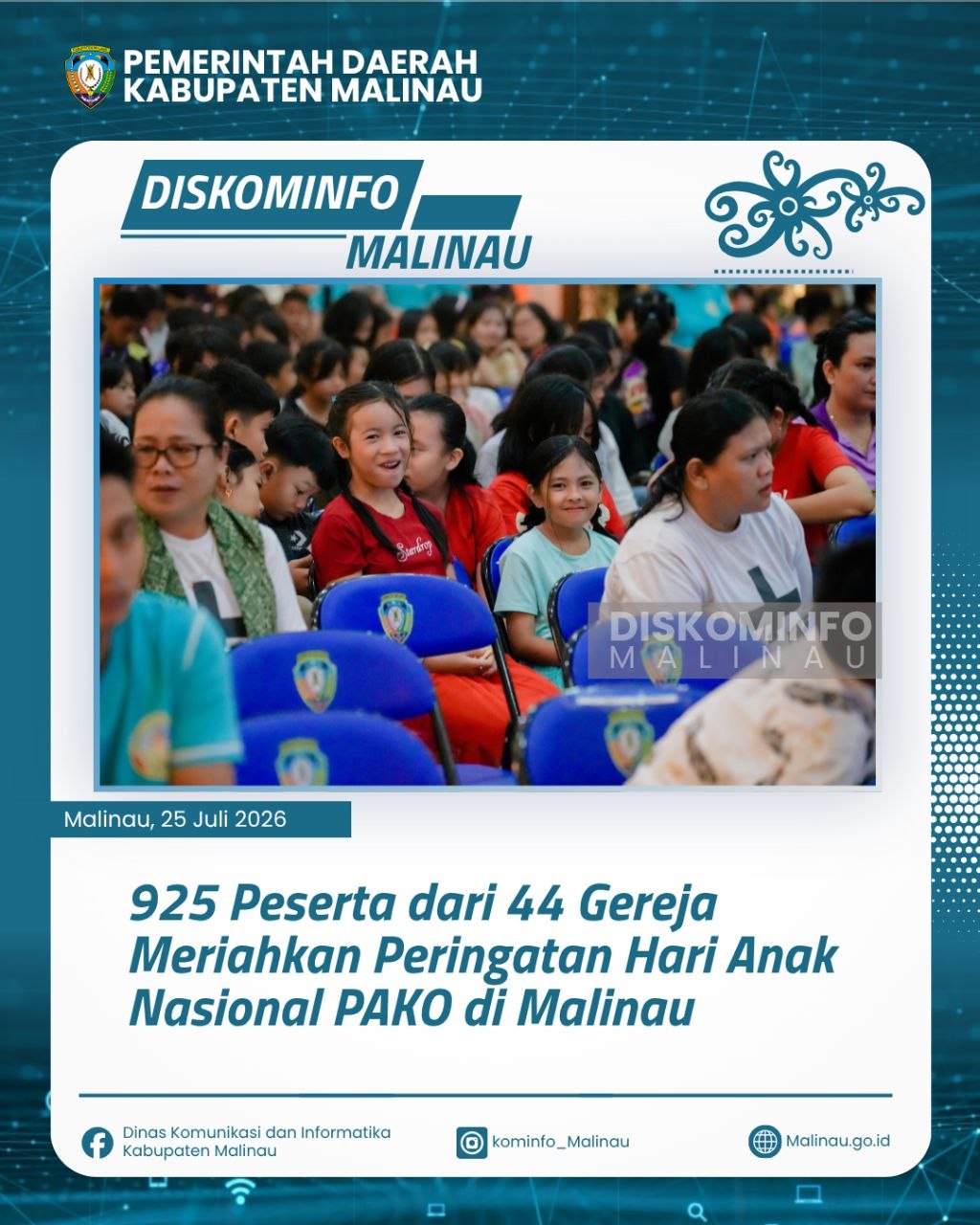 925 Peserta dari 44 Gereja Meriahkan Peringatan Hari Anak Nasional PAKO di Malinau