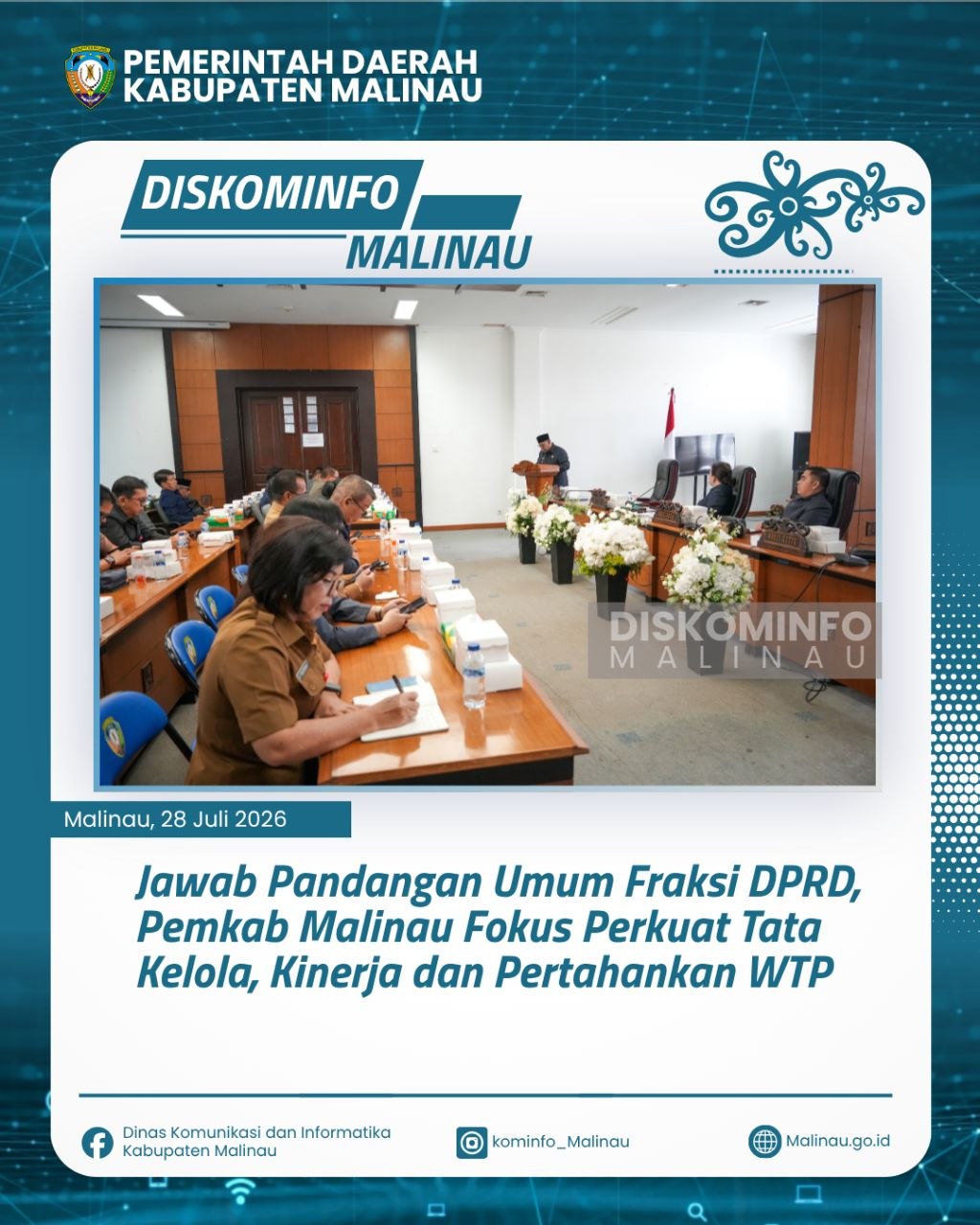 Jawab Pandangan Umum Fraksi DPRD, Pemkab Malinau Fokus Perkuat Tata Kelola, Kinerja dan Pertahankan WTP