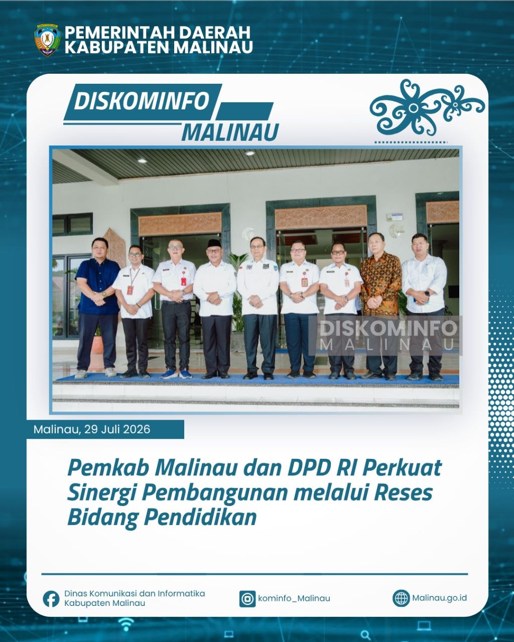 Pemkab Malinau dan DPD RI Perkuat Sinergi Pembangunan melalui Reses Bidang Pendidikan