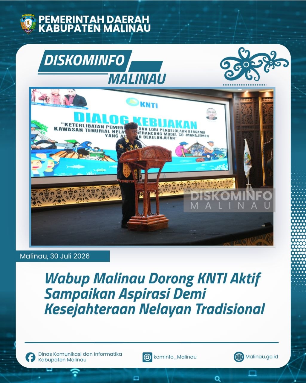 Wabup Malinau Dorong KNTI Aktif Sampaikan Aspirasi Demi Kesejahteraan Nelayan Tradisional