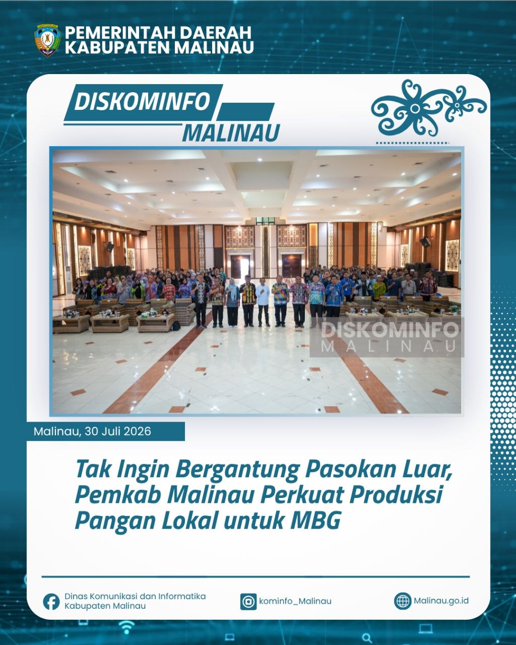 Tak Ingin Bergantung Pasokan Luar, Pemkab Malinau Perkuat Produksi Pangan Lokal untuk MBG