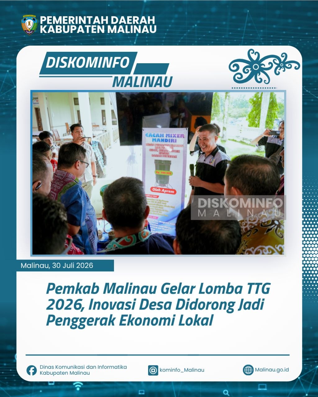 Pemkab Malinau Gelar Lomba TTG 2026, Inovasi Desa Didorong Jadi Penggerak Ekonomi Lokal