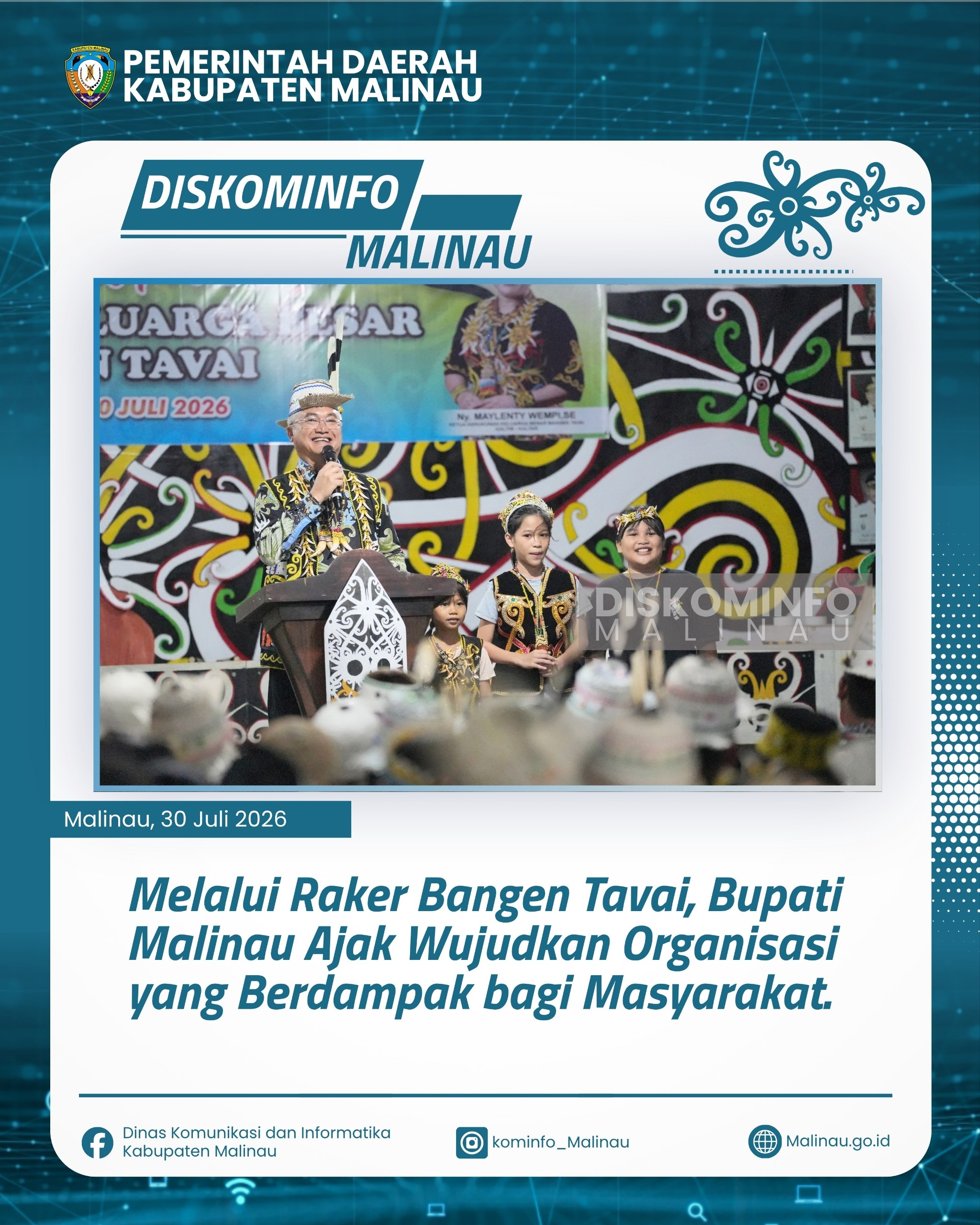 ‎Melalui Raker Bangen Tavai, Bupati Malinau Ajak Wujudkan Organisasi yang Berdampak bagi Masyarakat. 