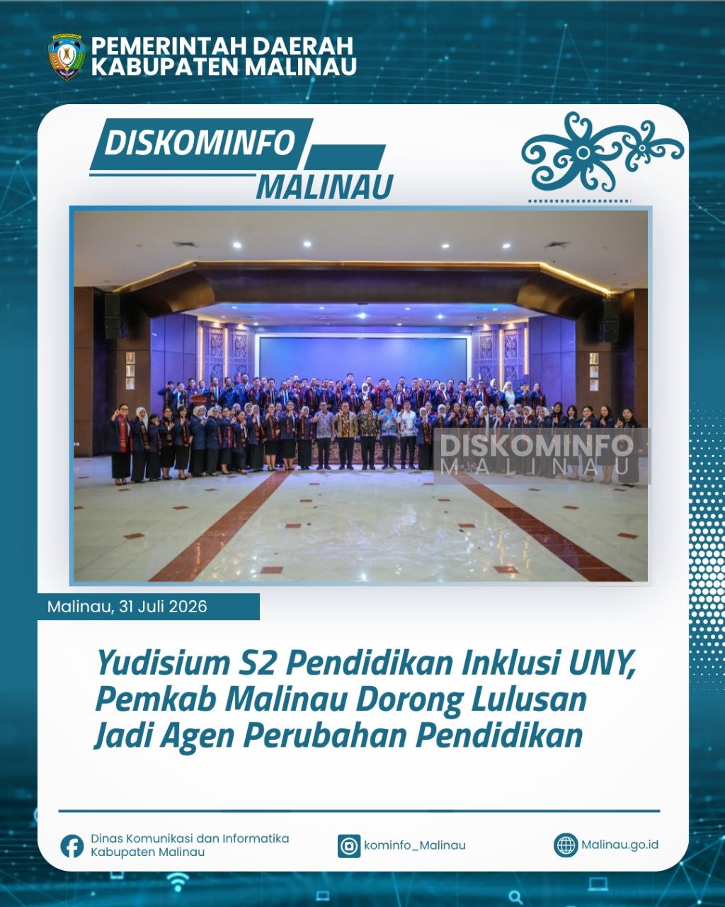 Yudisium S2 Pendidikan Inklusi UNY, Pemkab Malinau Dorong Lulusan Jadi Agen Perubahan Pendidikan