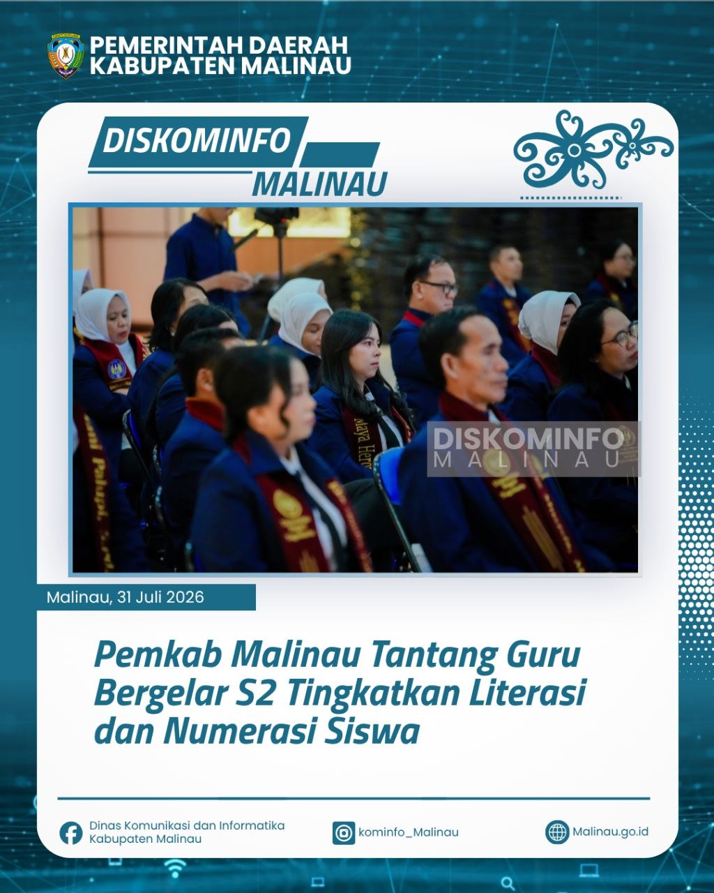 Pemkab Malinau Tantang Guru Bergelar S2 Tingkatkan Literasi dan Numerasi Siswa