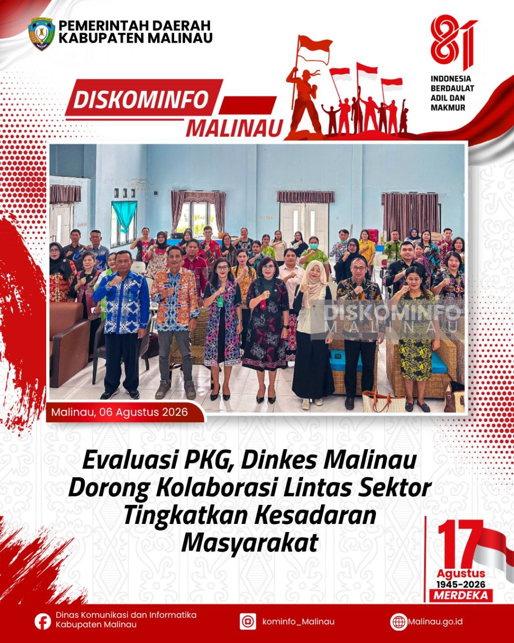 Evaluasi PKG, Dinkes Malinau Dorong Kolaborasi Lintas Sektor Tingkatkan Kesadaran Masyarakat