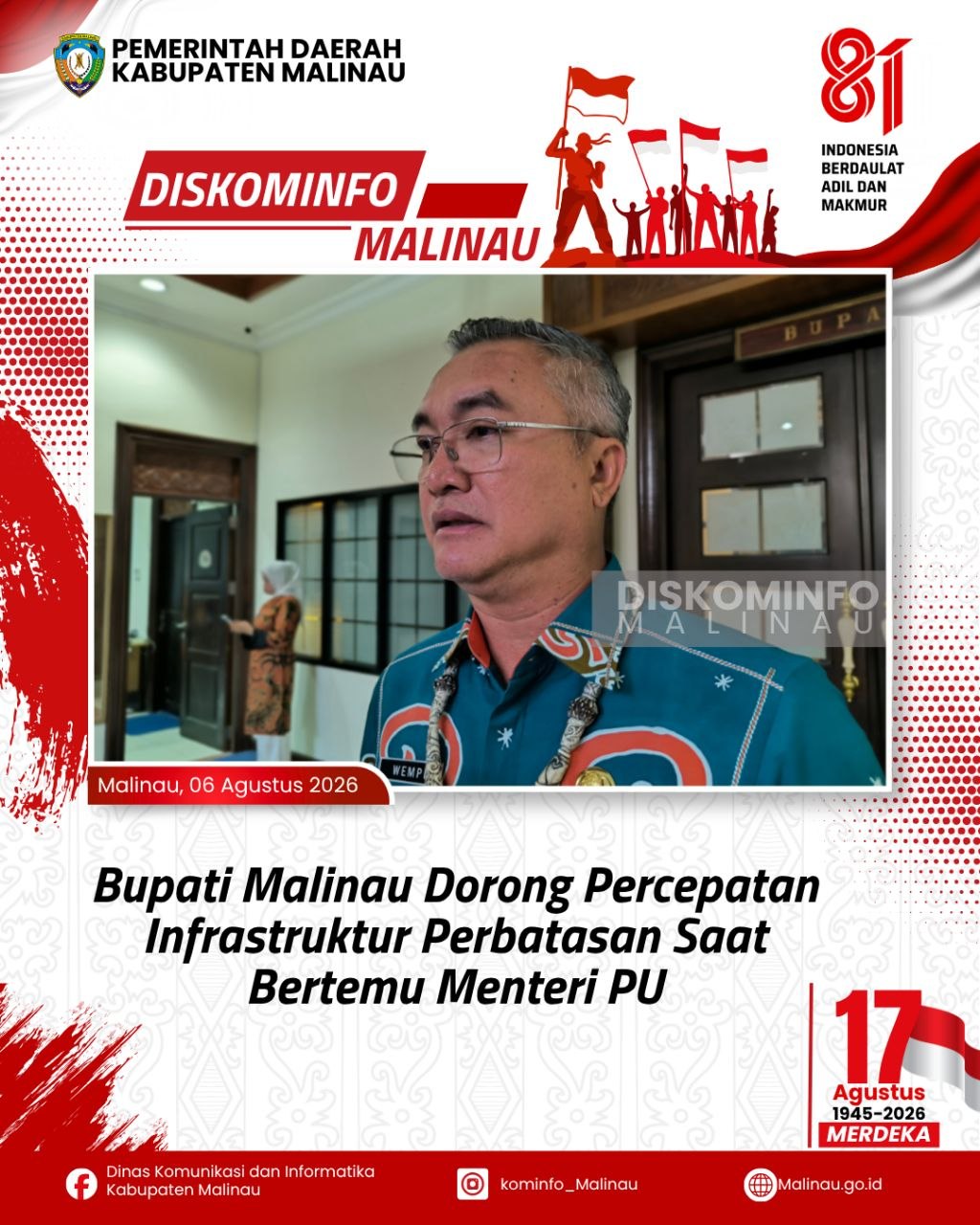 Bupati Malinau Dorong Percepatan Infrastruktur Perbatasan Saat Bertemu Menteri PU