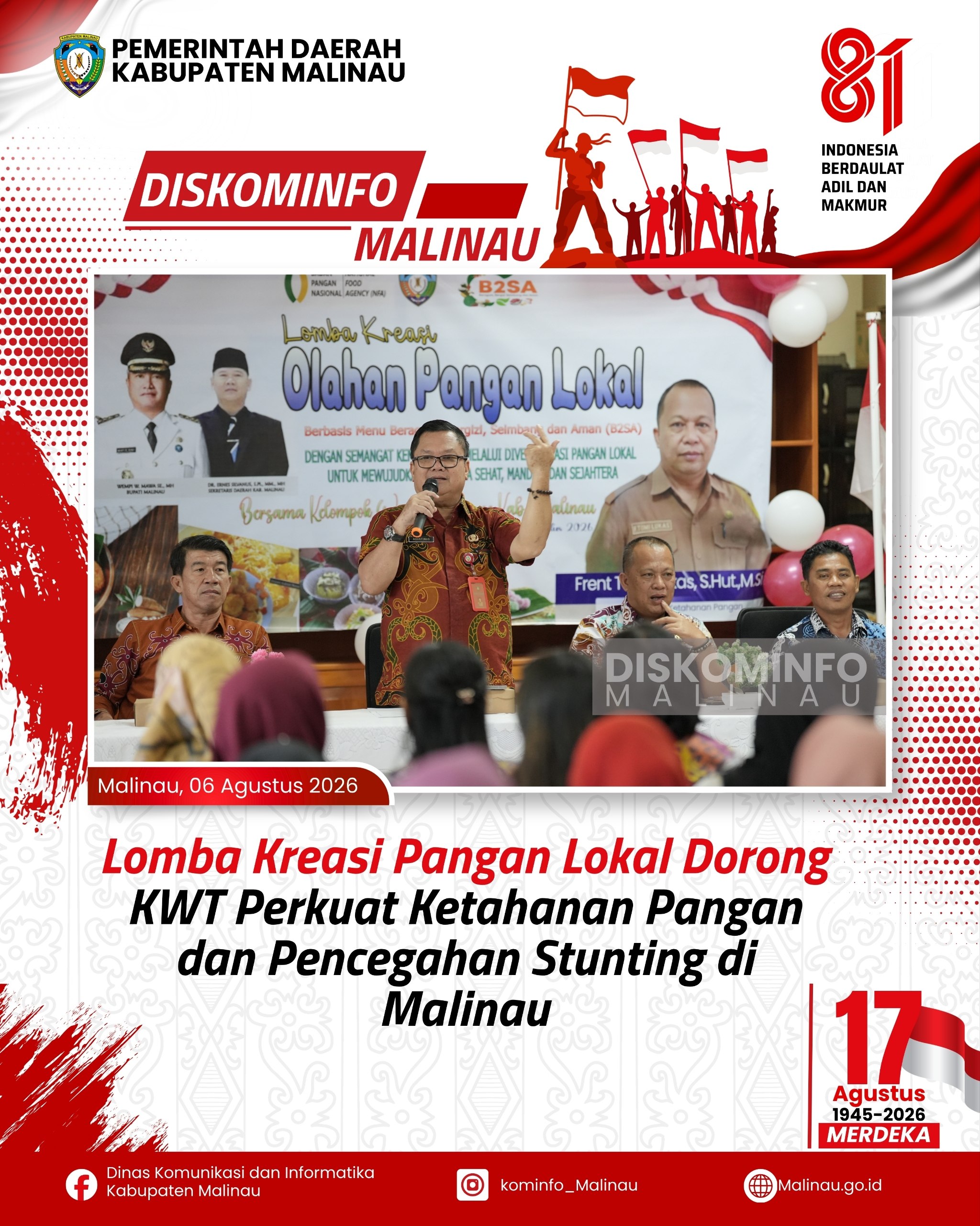Lomba Kreasi Pangan Lokal Dorong KWT Perkuat Ketahanan Pangan dan Pencegahan Stunting di Malinau