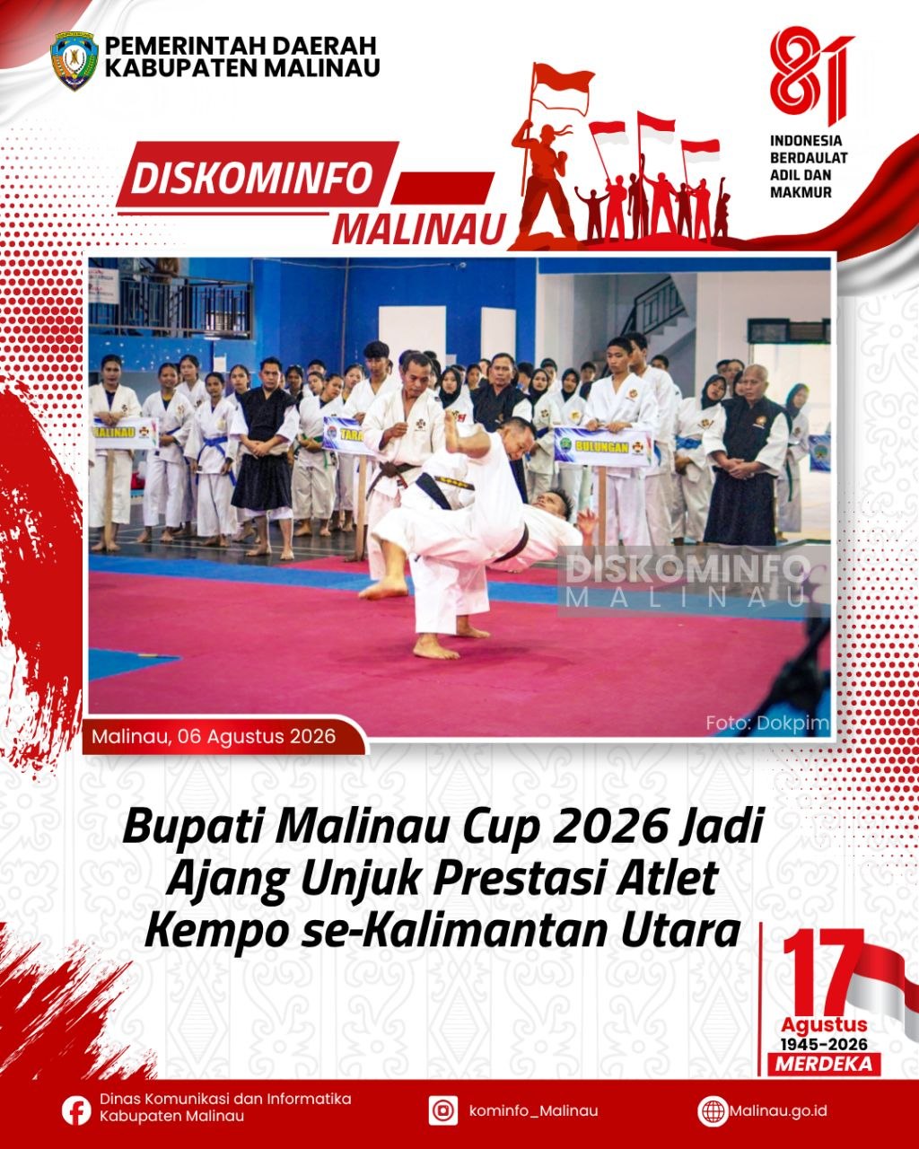 Bupati Malinau Cup 2026 Jadi Ajang Unjuk Prestasi Atlet Kempo se-Kalimantan Utara