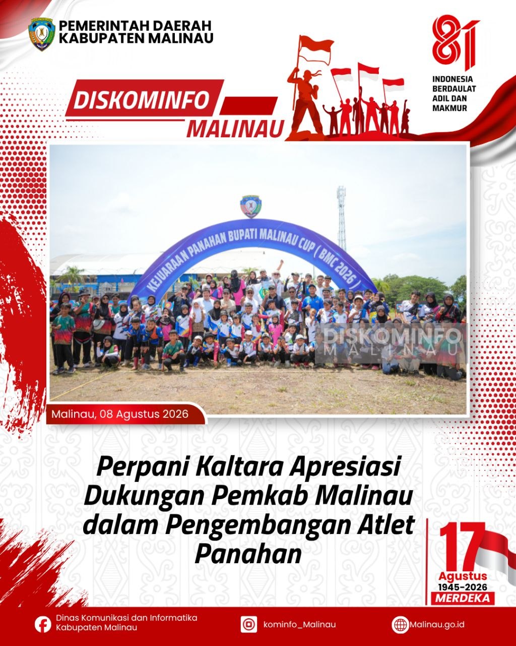 Perpani Kaltara Apresiasi Dukungan Pemkab Malinau dalam Pengembangan Atlet Panahan