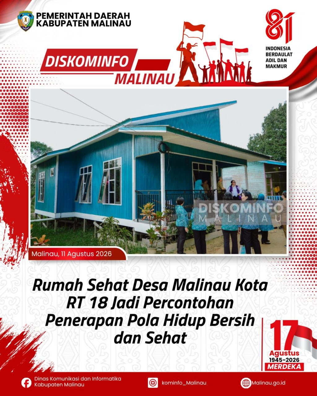 Rumah Sehat Desa Malinau Kota RT 18 Jadi Percontohan Penerapan Pola Hidup Bersih dan Sehat