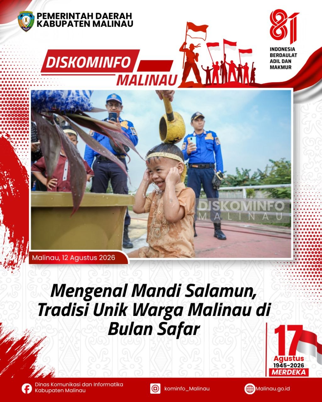 Mengenal Mandi Salamun, Tradisi Unik Warga Malinau di Bulan Safar