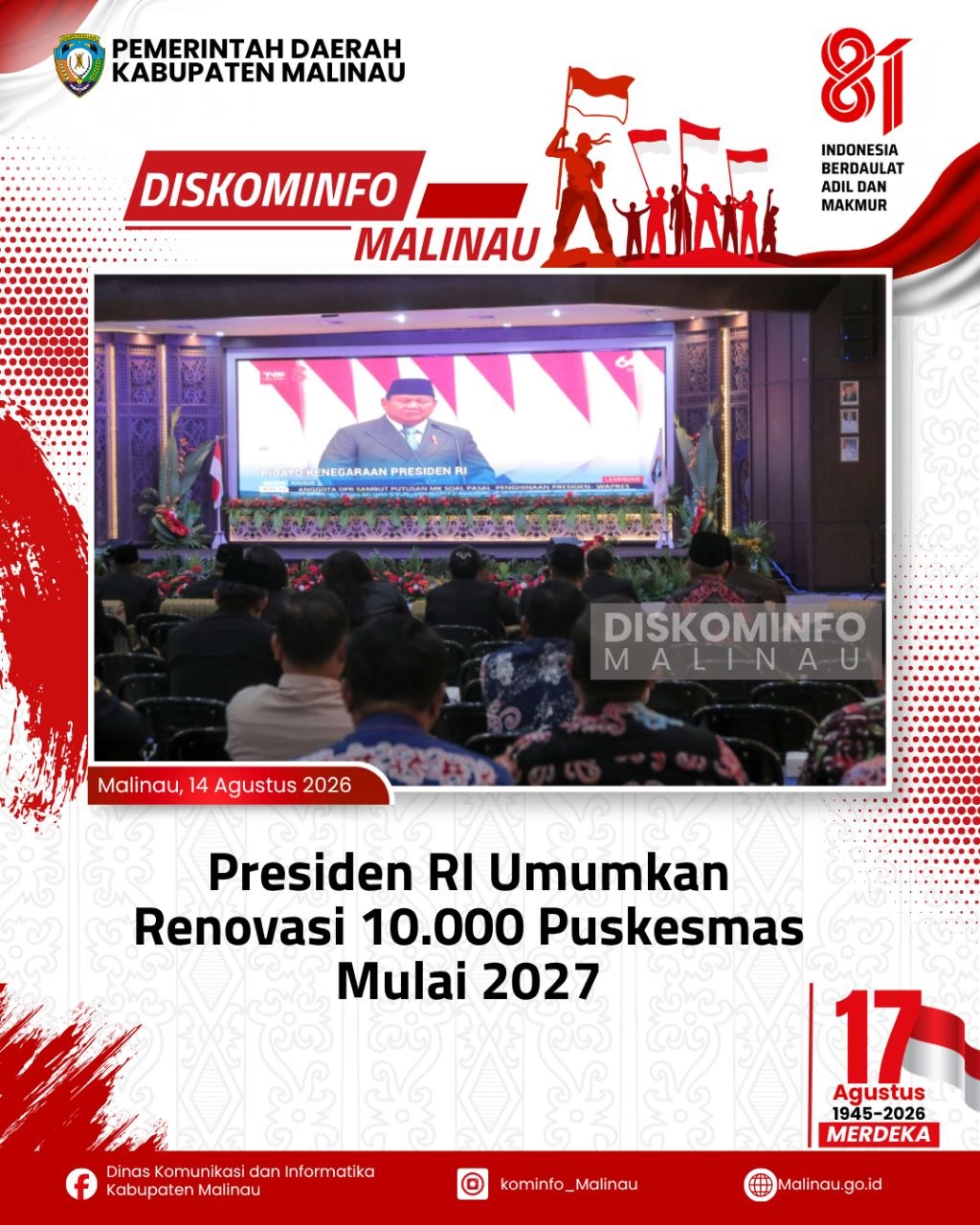 Prabowo Umumkan Renovasi 10.000 Puskesmas Mulai 2027