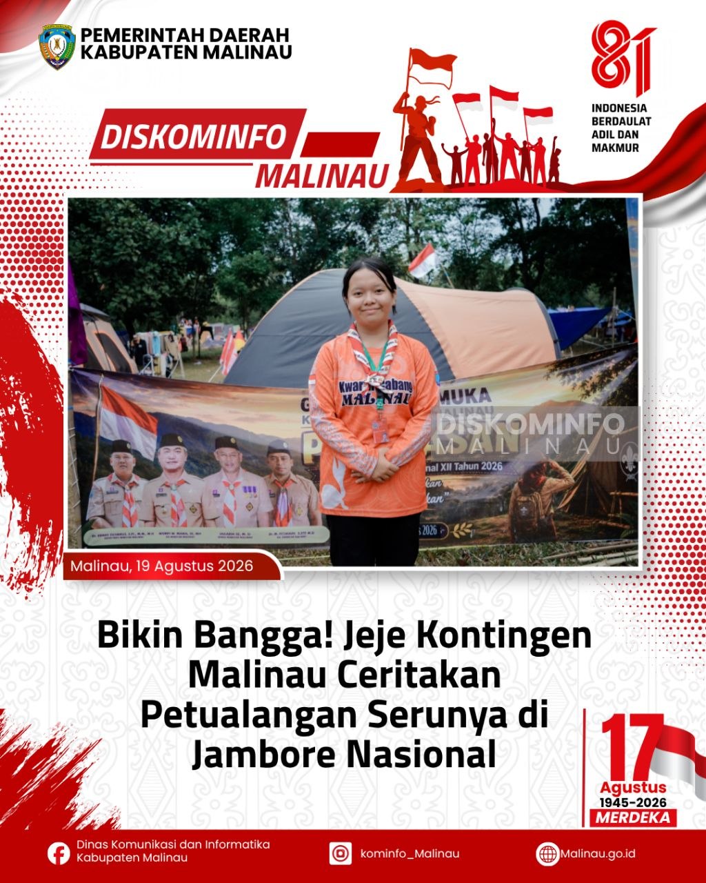 Bikin Bangga! Jeje Kontingen Malinau Ceritakan Petualangan Serunya di Jambore Nasional
